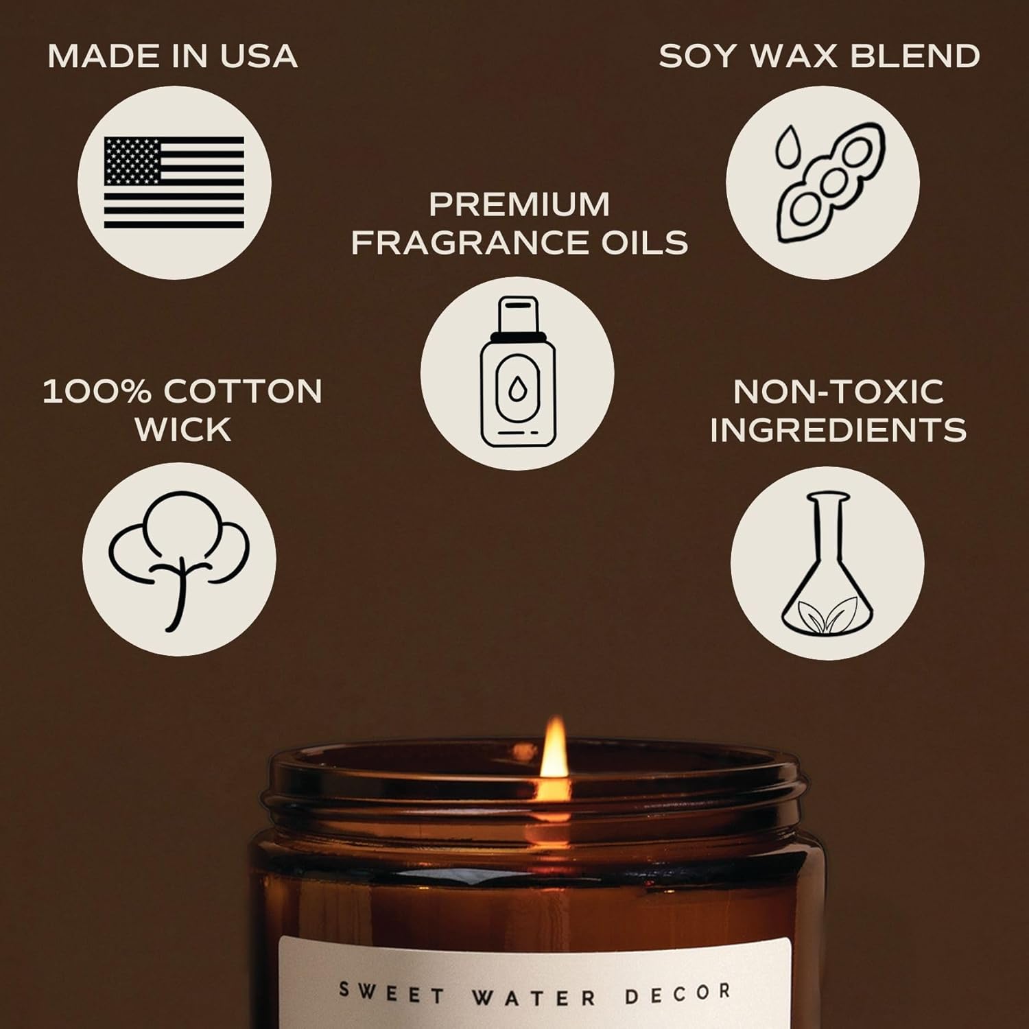 Sweet Water Decor Candle in Mahogany and Wood Scent