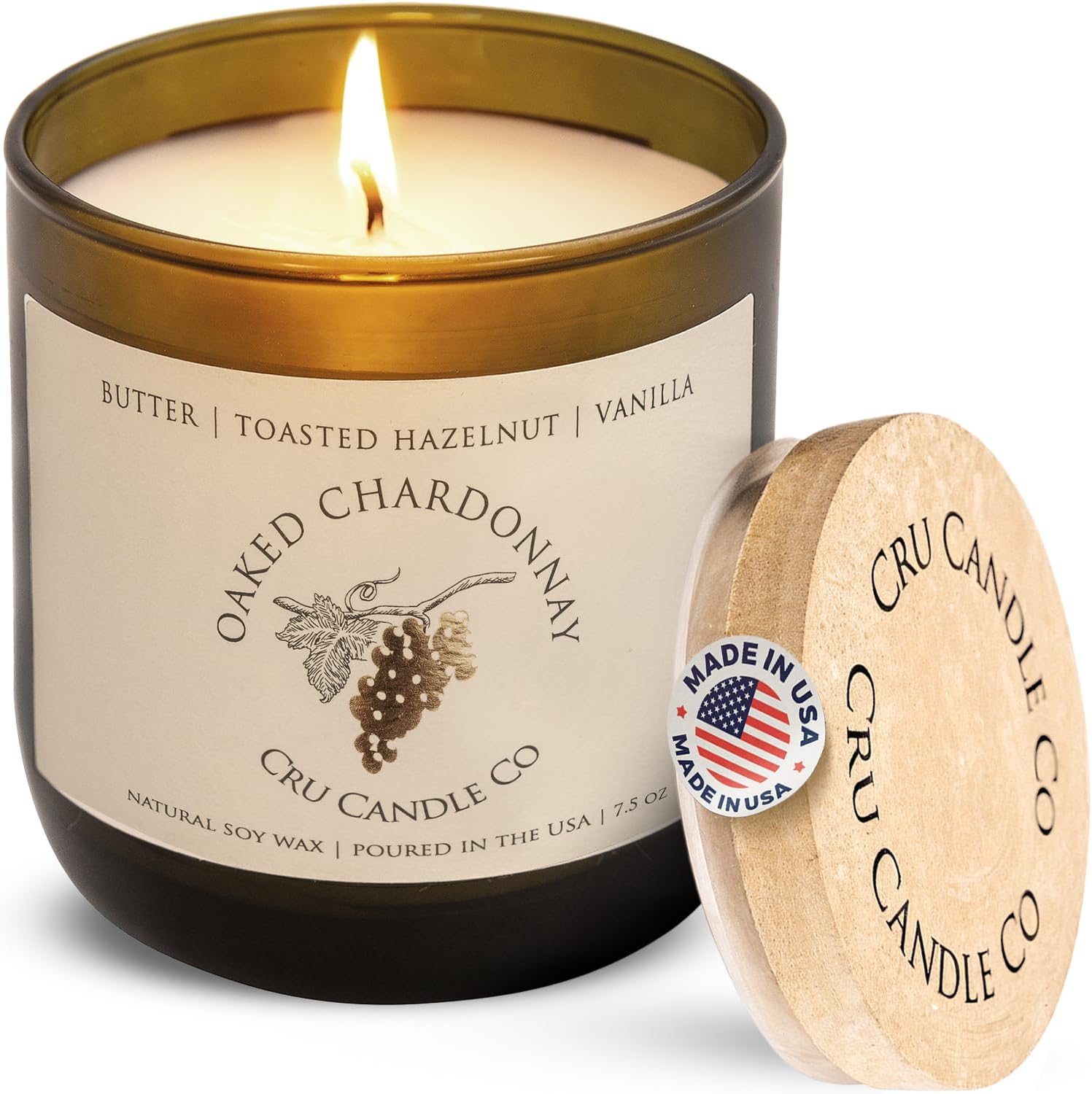 Cru Wine Scented Candles Oaked Chardonnay Luxury Decor