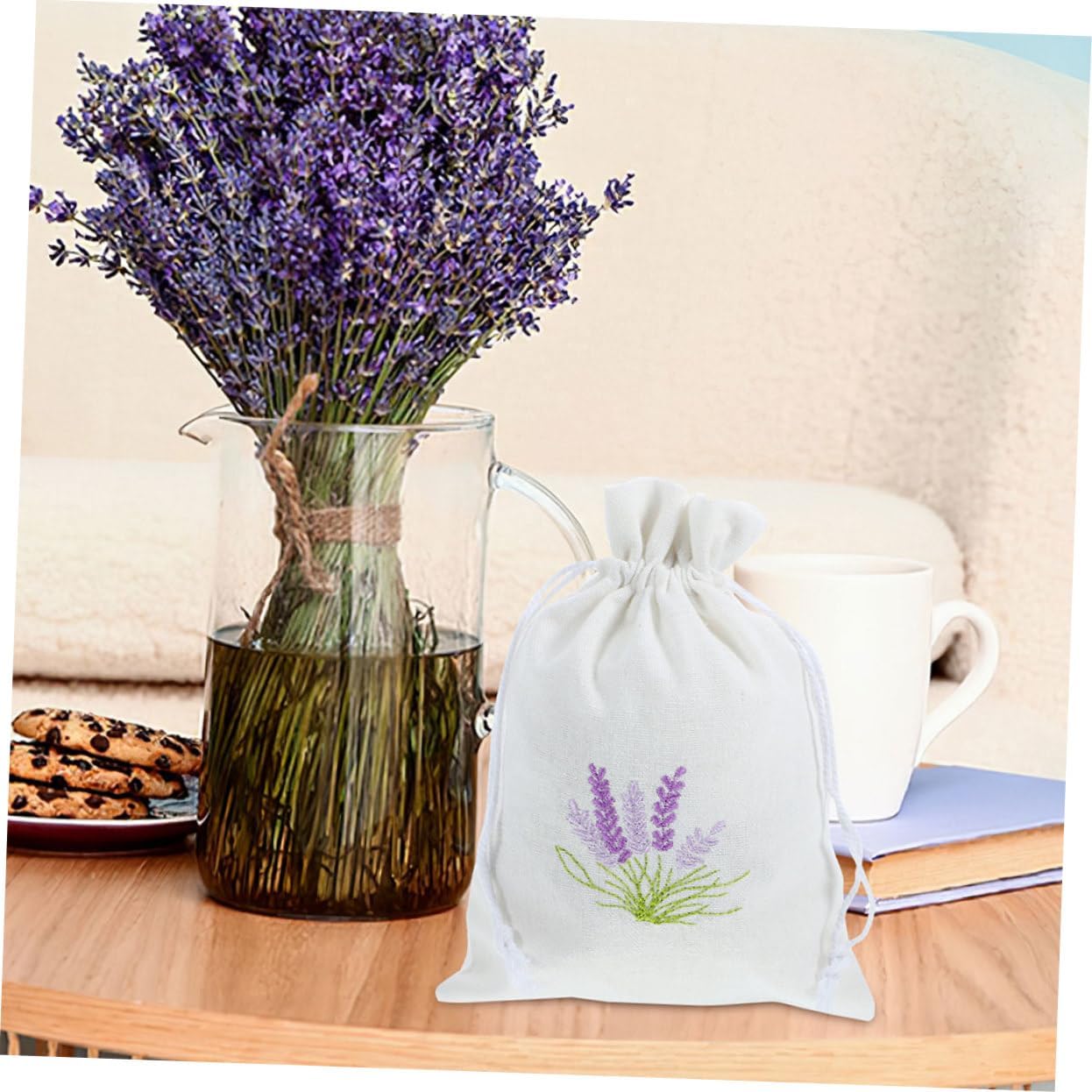 Refillable Drawstring Lavender Sachet Bag for Home Decoration and Gifting
