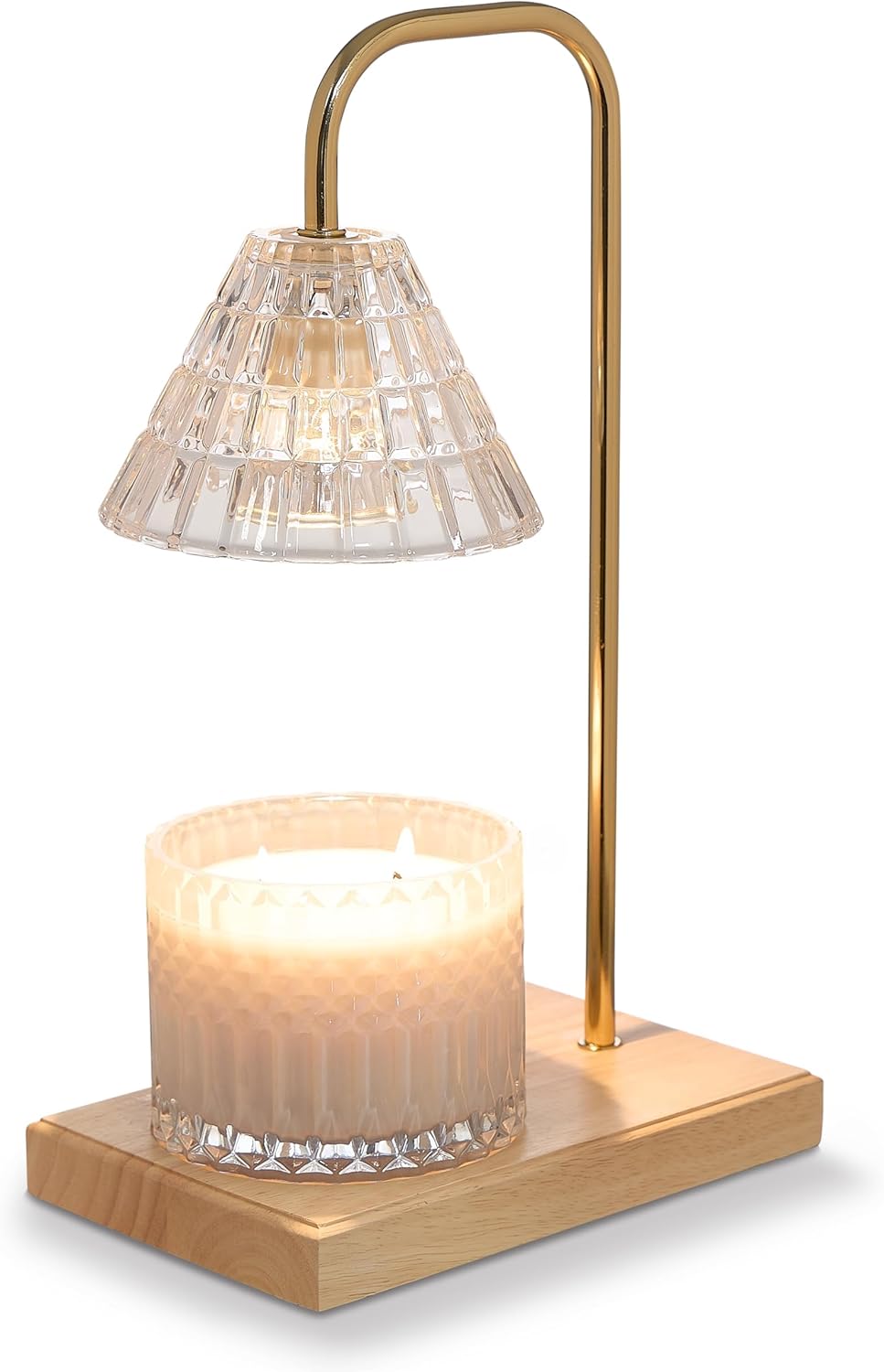Sheffield Home Glass Candle Warmer Lamp - 12x8 Natural Cone Shape