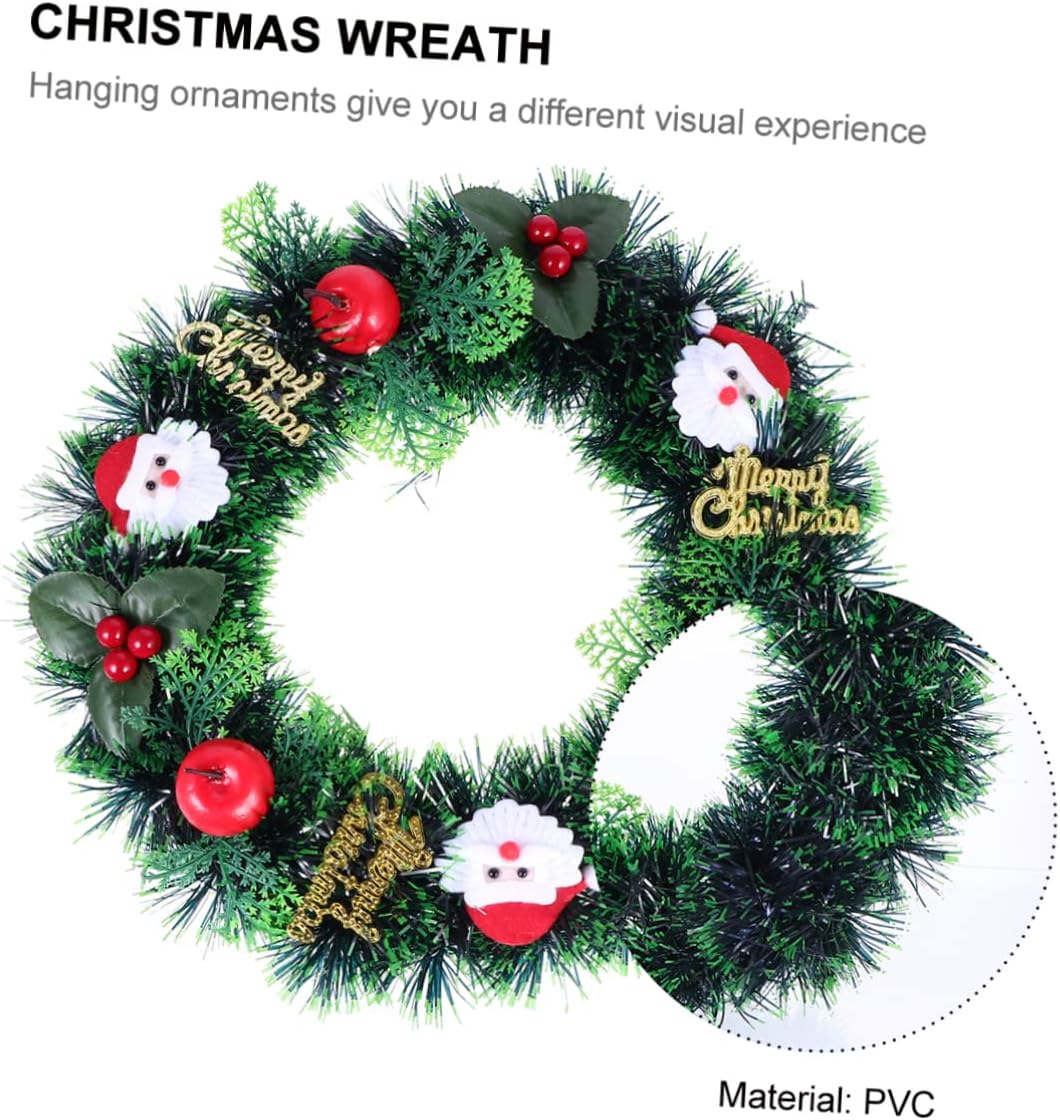 Cabilock Christmas Wreath Door Hanger Garland Snowman Decor for Wall and Party