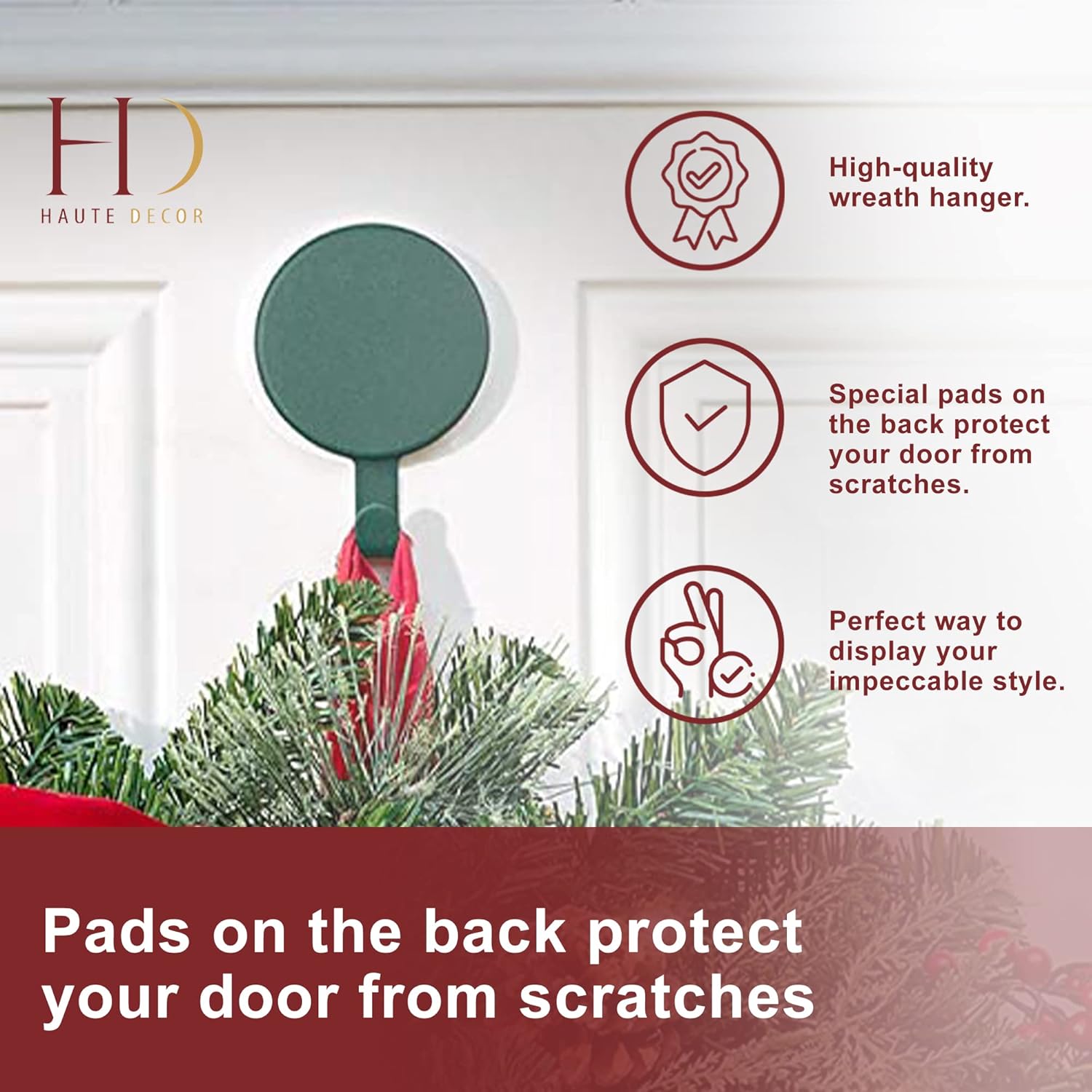 Haute Decor Magnetic Hanger 1 Pack for Metal Doors