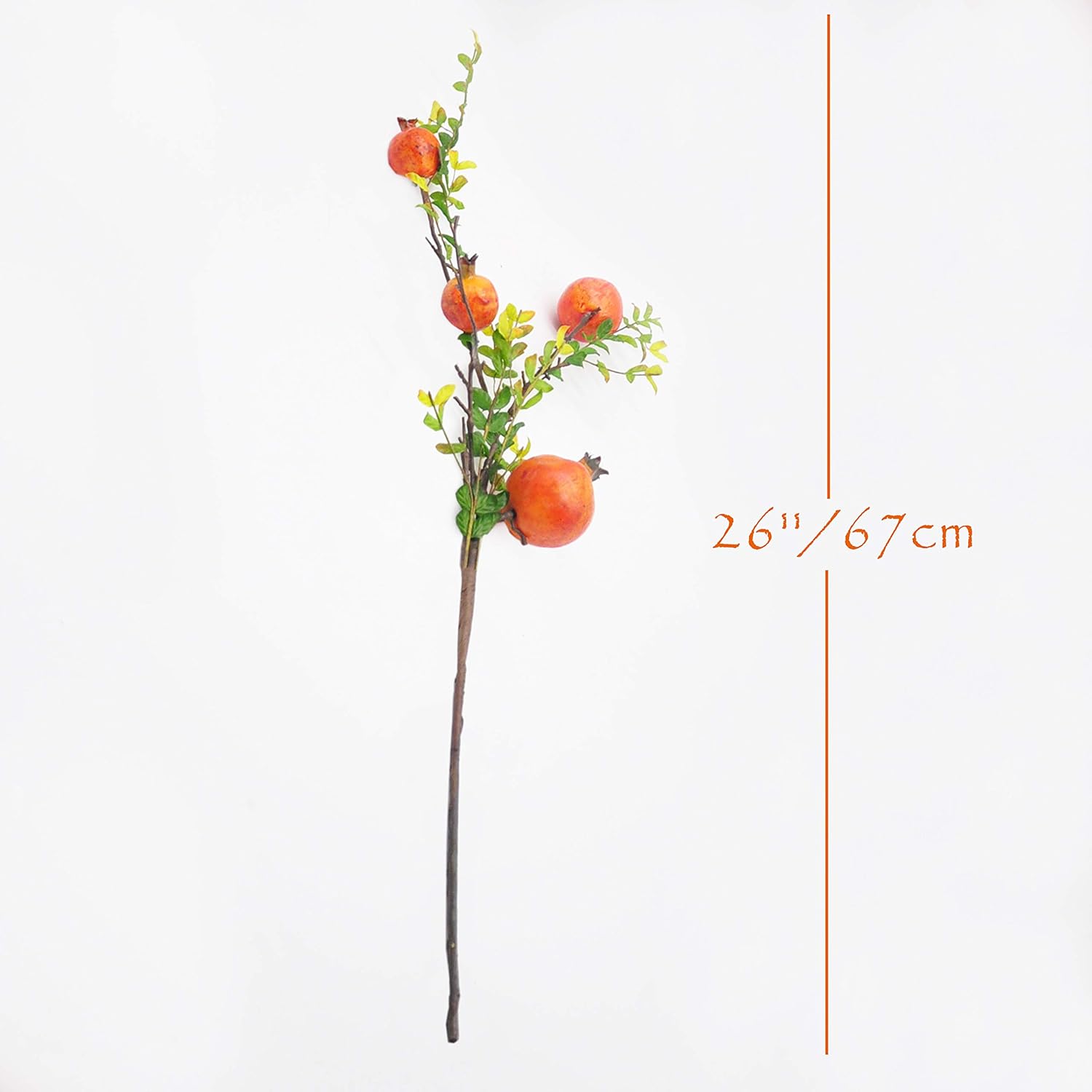 4PCS 26 Inch Artificial Pomegranate Branches for Home Office Wedding Decor