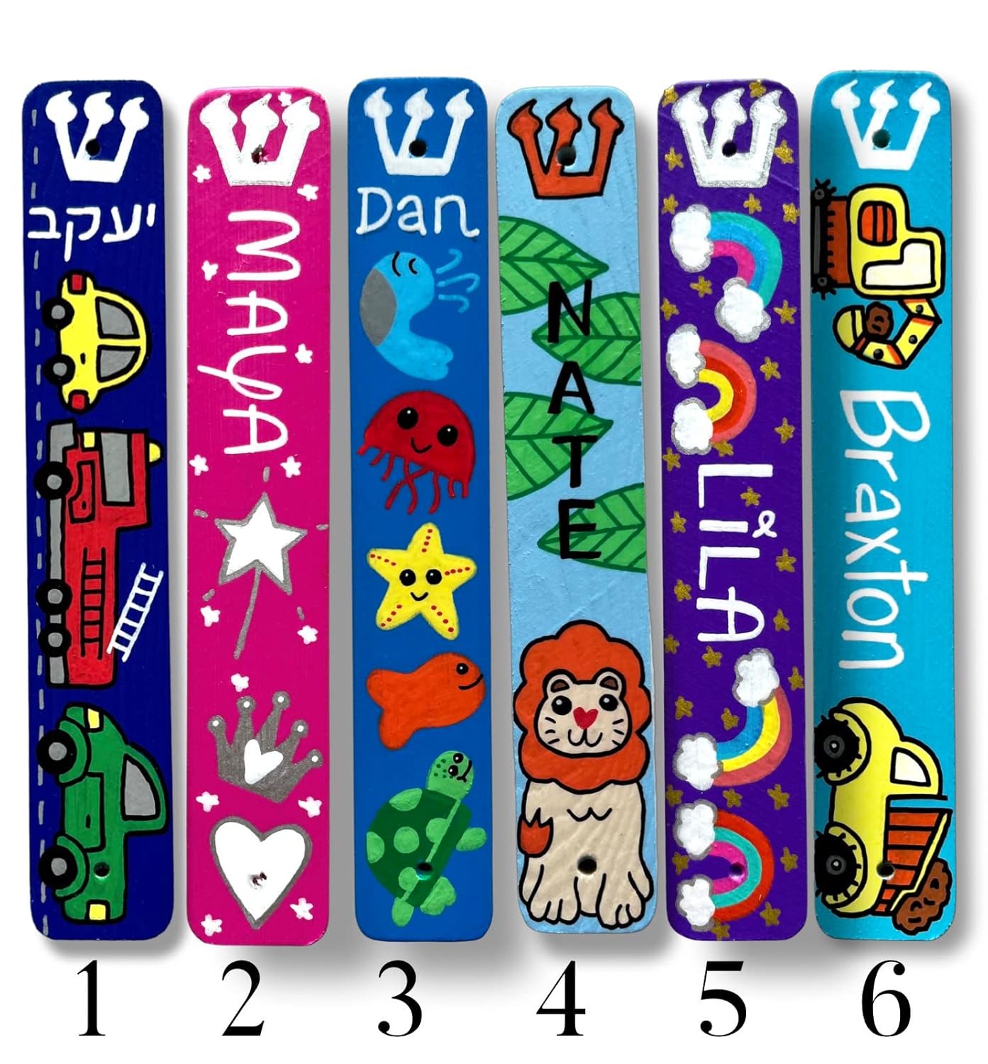 Personalized Mezuzah Case with Kosher Scroll - Handcrafted Jewish Baby Gift