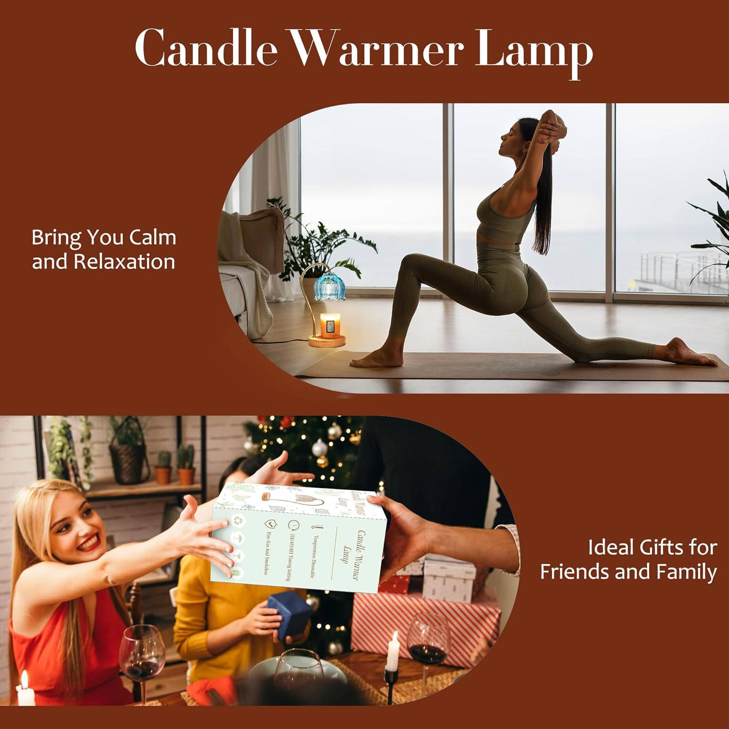 Flower Candle Warmer Lamp with Timer and Dimmer