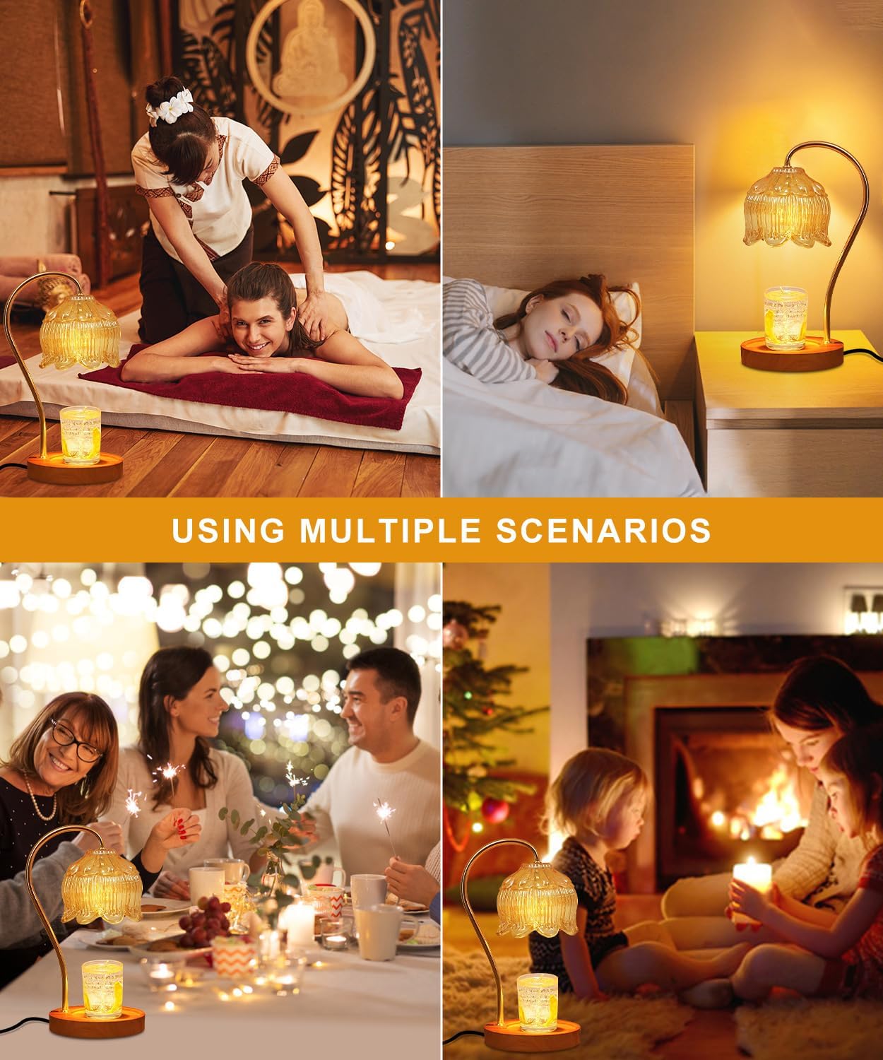 AIKAMI Candle Warmer Lamp with Timer and 2 Bulbs