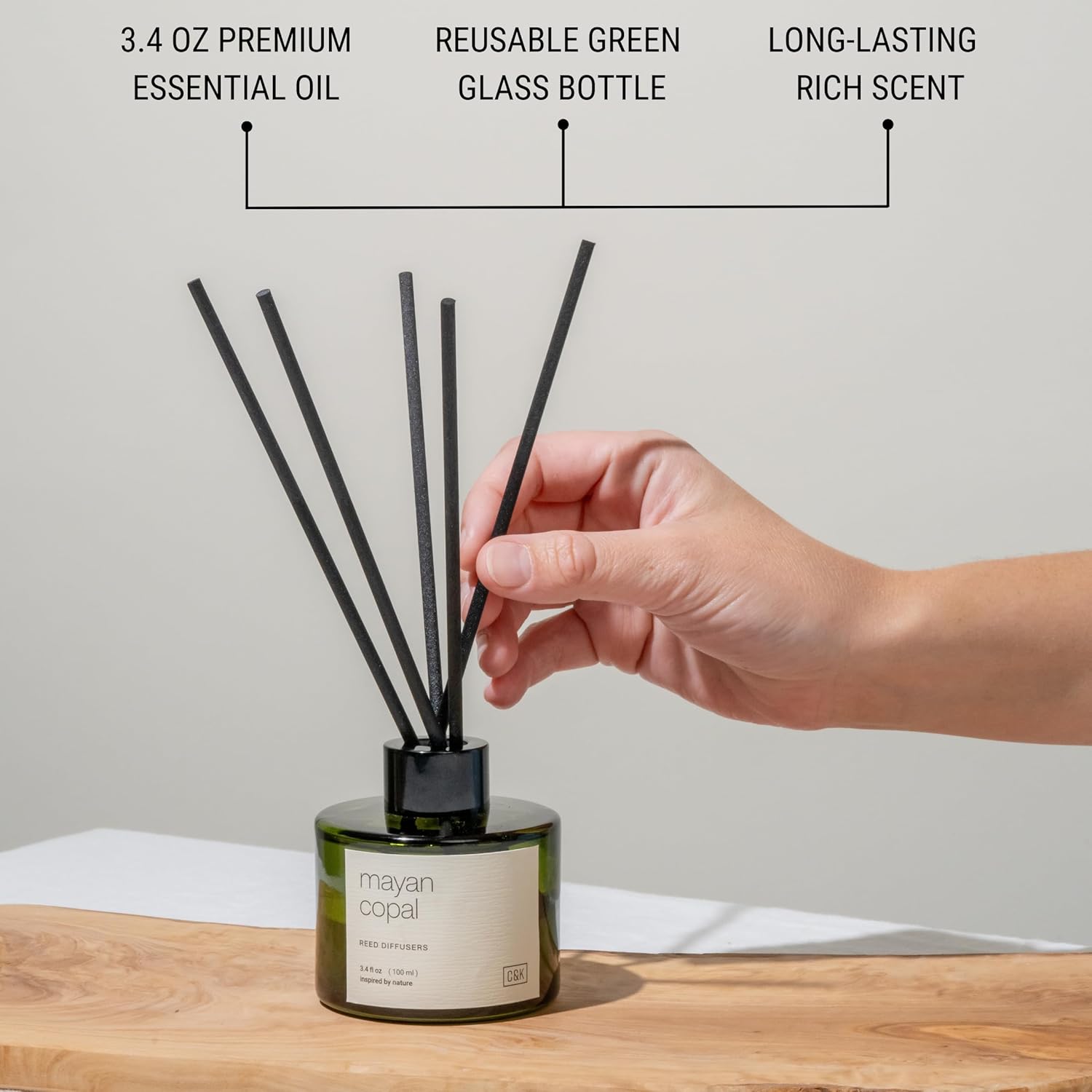 Craft Kin Home Fragrance Bundle Mayan Copal Candle Diffuser Set for Men