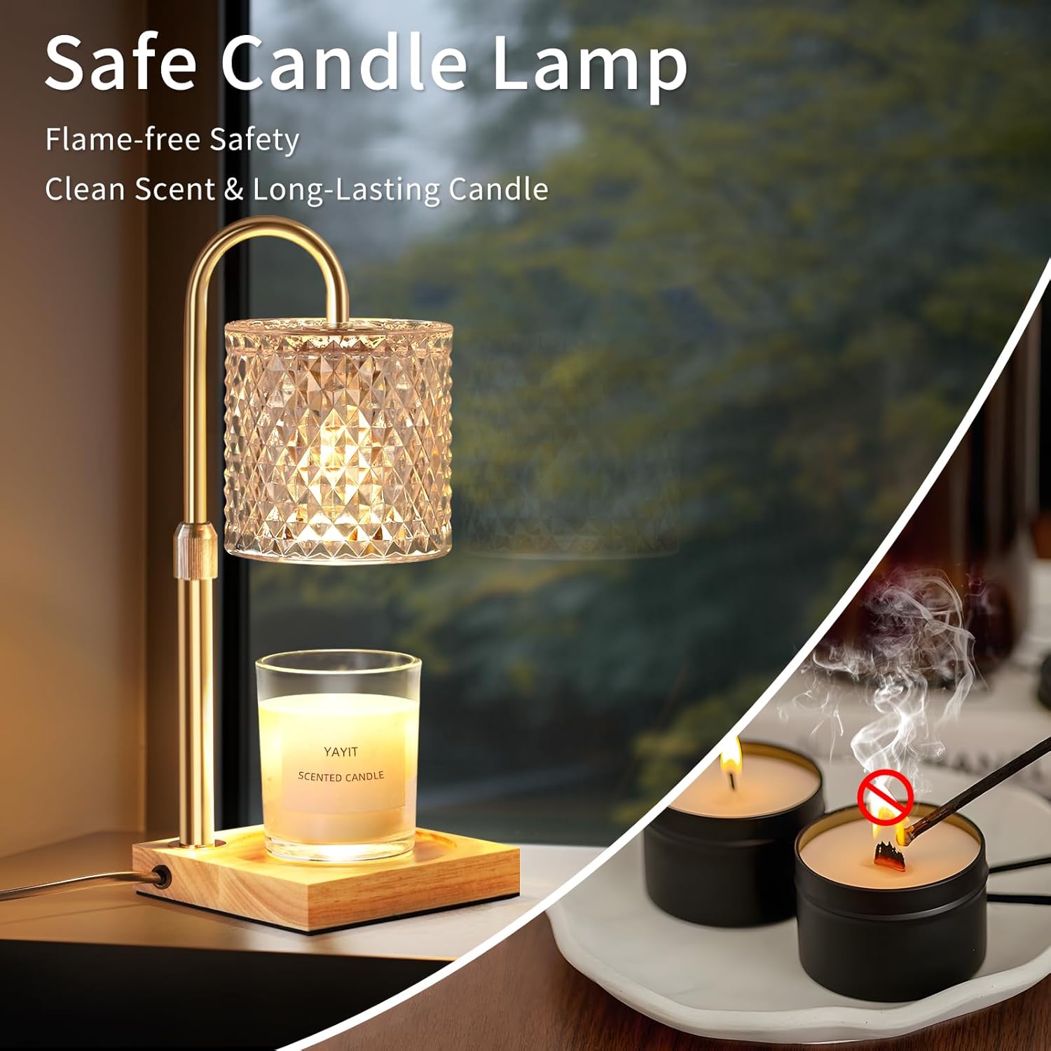 YAYIT Candle Warmer Lamp with Timer and Dimmer