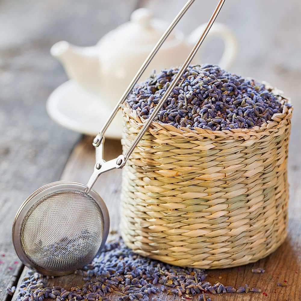 4 Cups Lavender Flower Buds in Small Glass Bottle