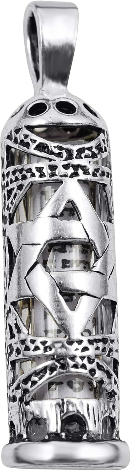 AJDesign Real 925 Sterling Silver Mezuzah Pendant Charm