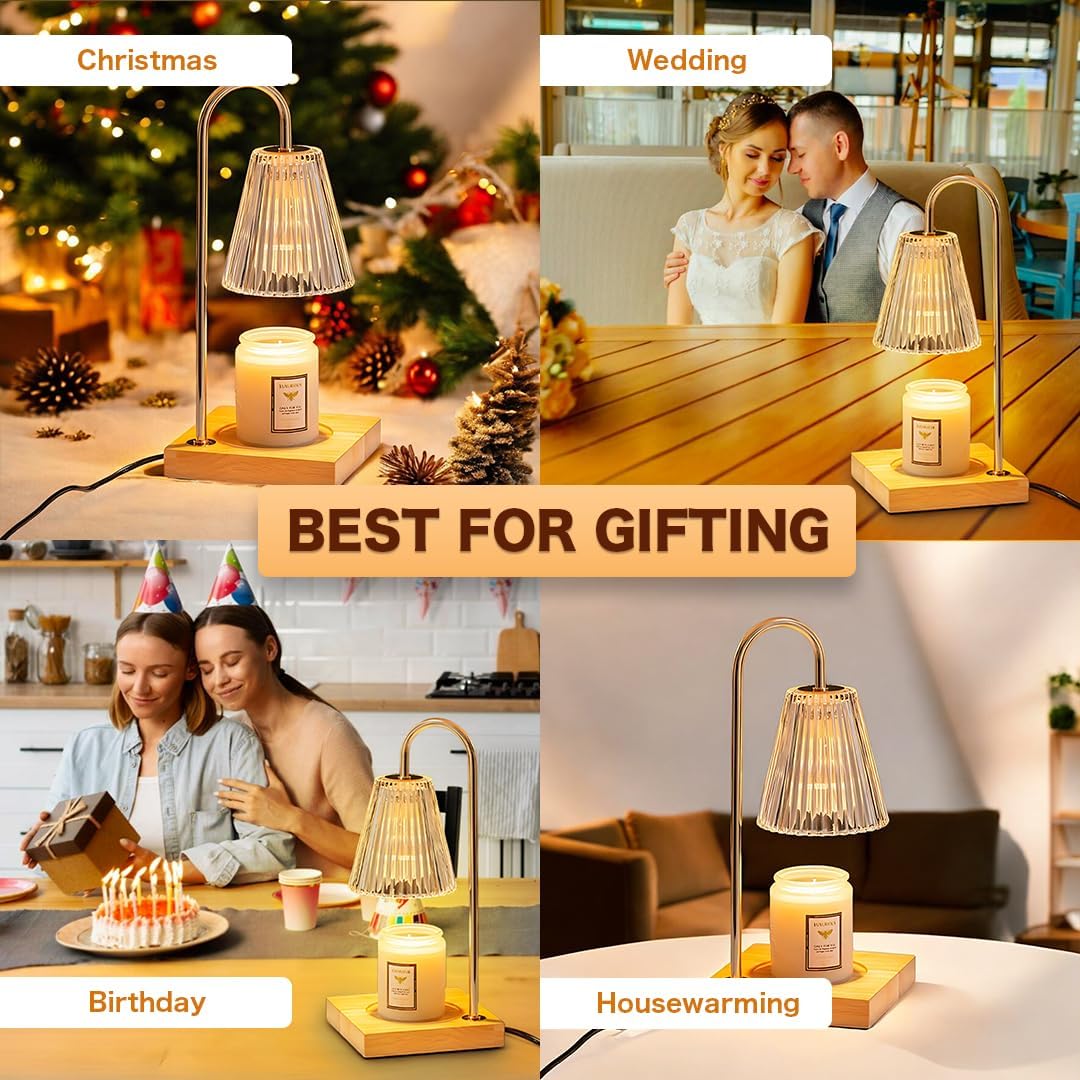 Blissy Smiles White Candle Warmer Lamp with Timer and Dimmer