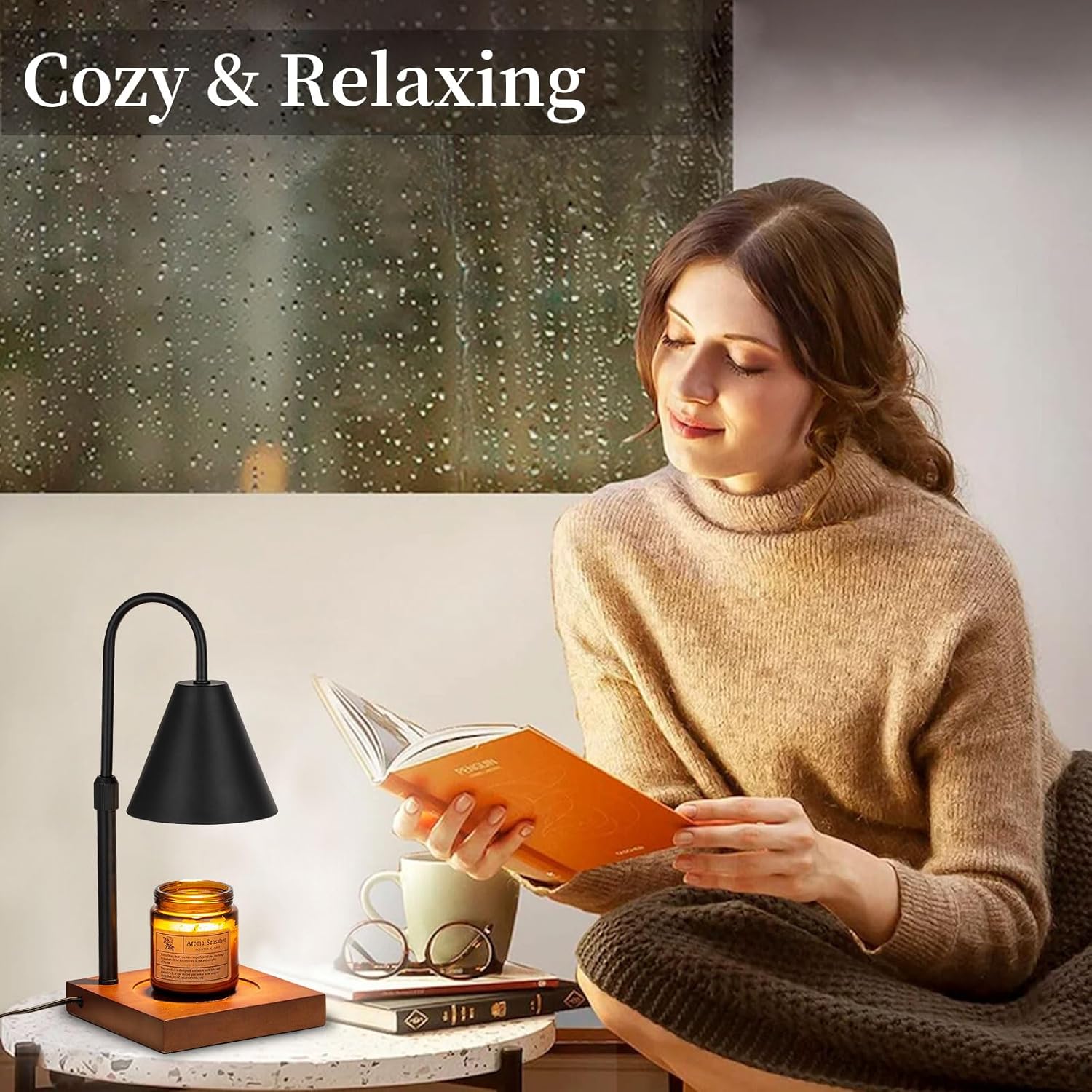 Romadedi Candle Warmer Lamp with Timer and Dimmable Light