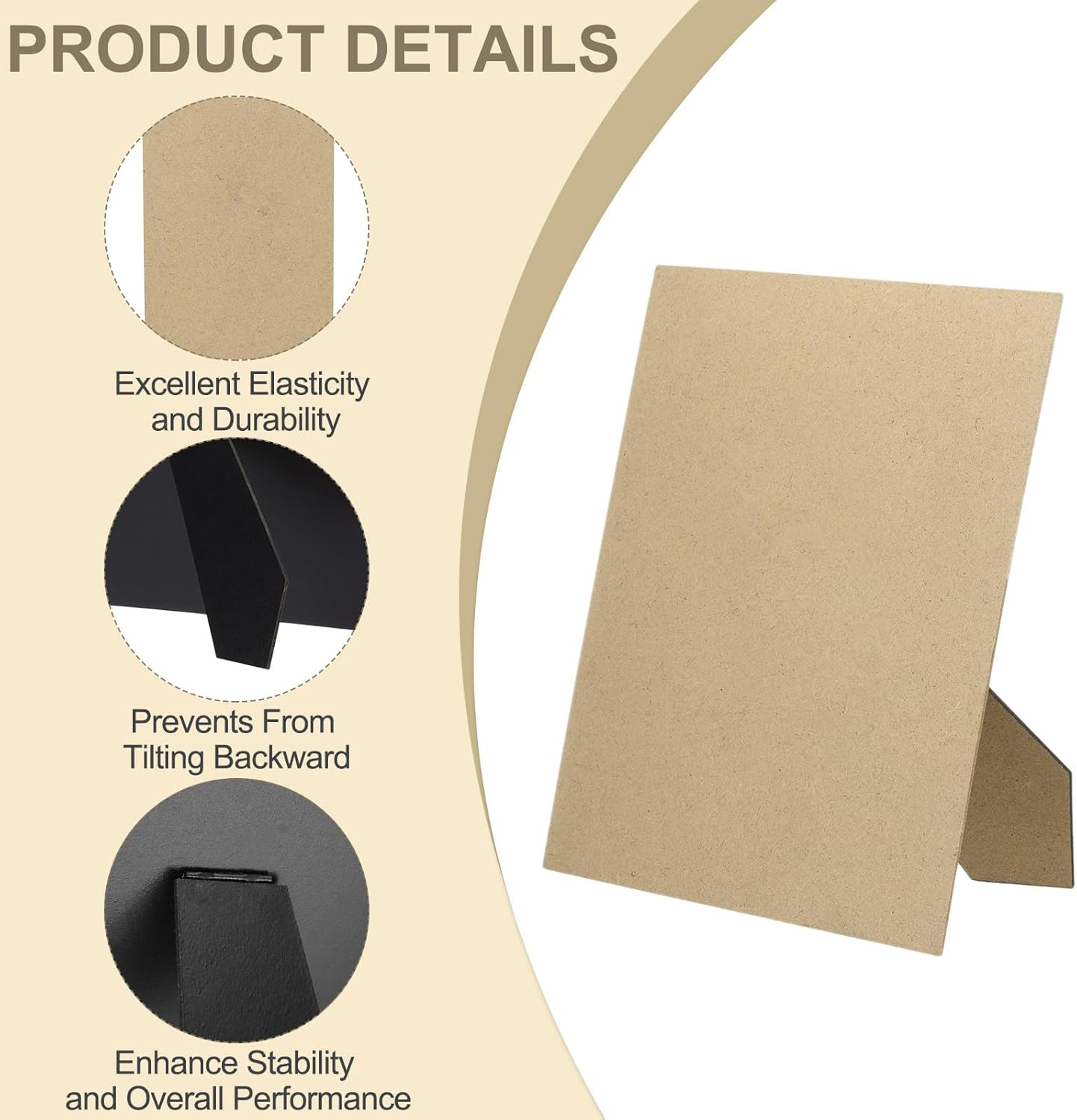 PATIKIL 10 Pack Easel Back for Picture Frame Black