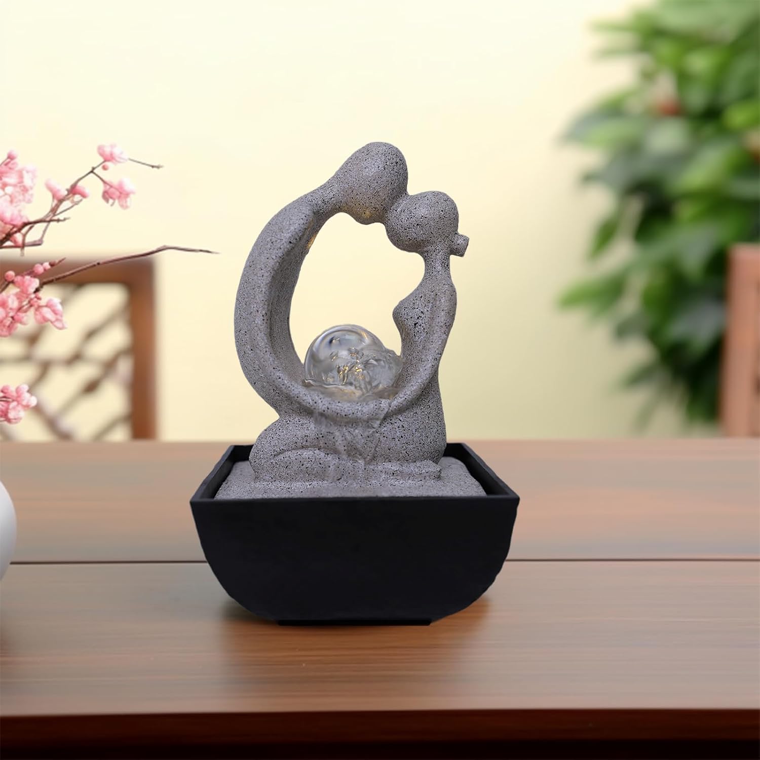 Ferrisland Indoor Tabletop Fountain with LED Lights
