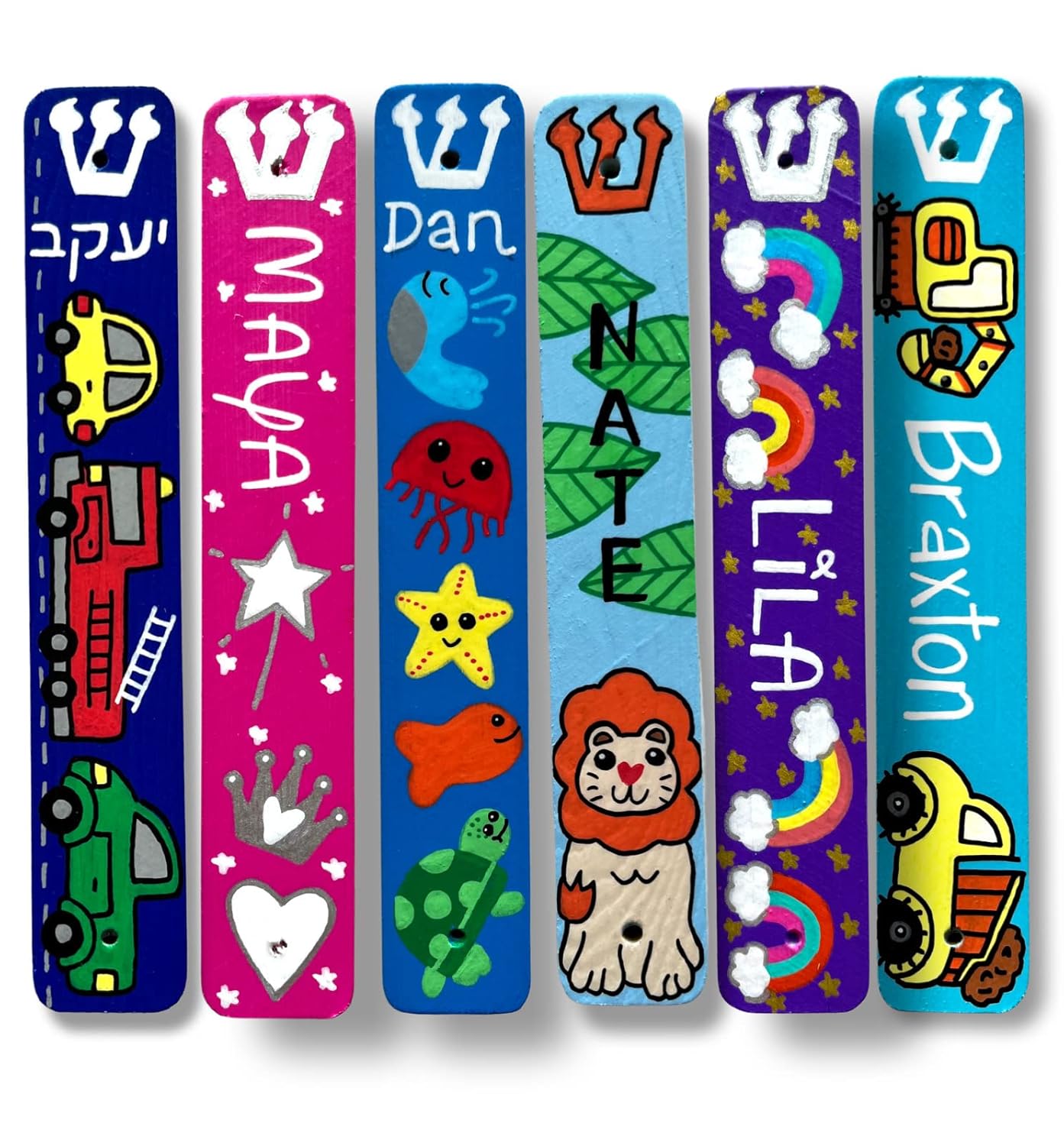 Personalized Mezuzah Case with Kosher Scroll - Handcrafted Jewish Baby Gift