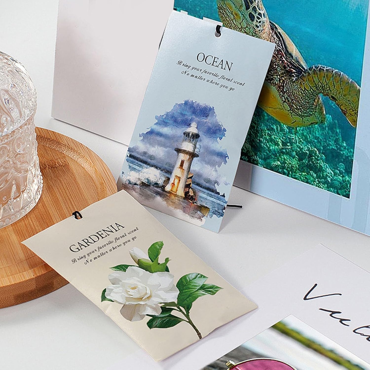 AOIROE Scented Bags - Long Lasting Vanilla Fragrance Sachets for Drawer Closet Car Shoe Storage