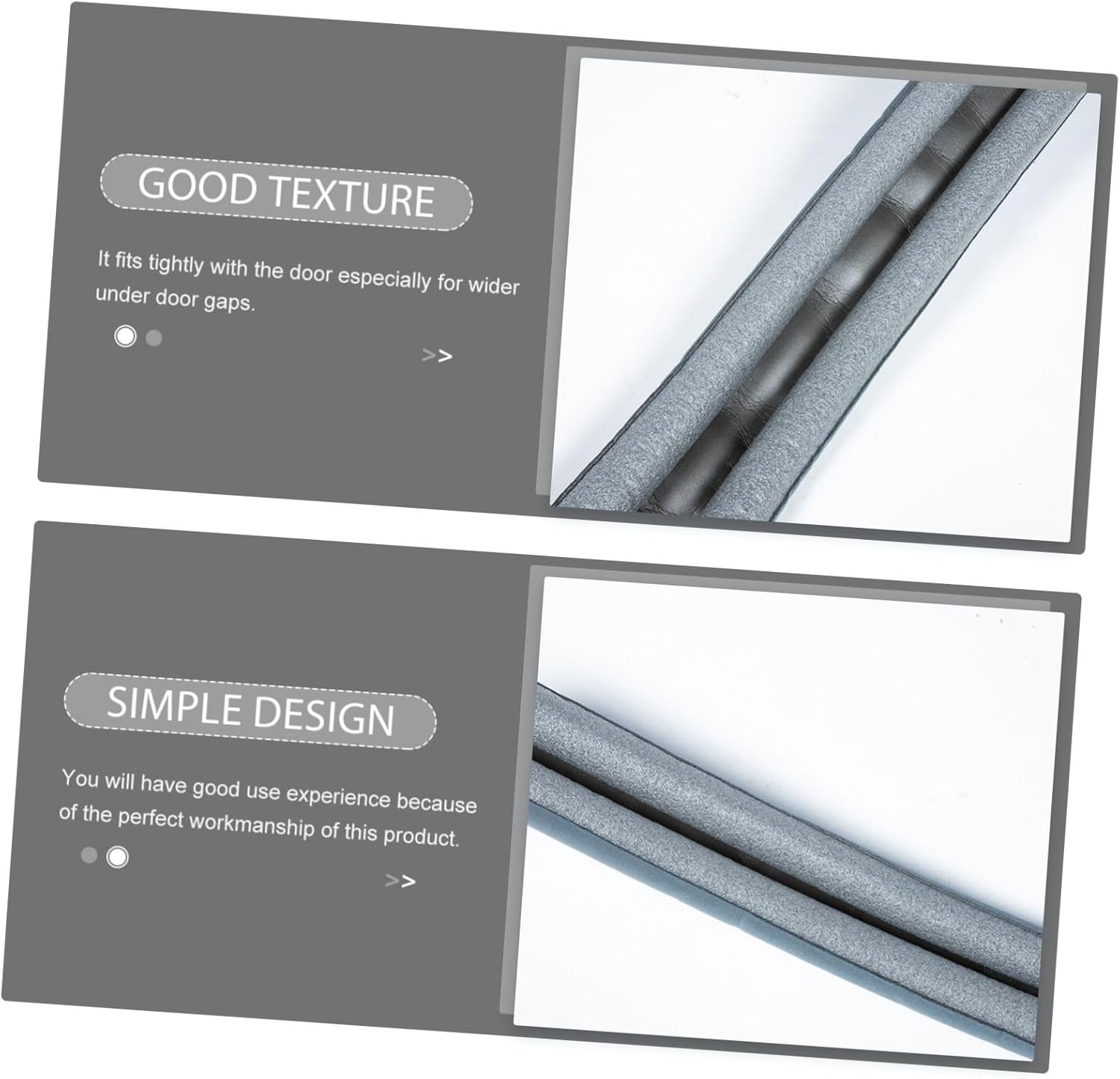 Angoily 3pcs Door Draft Stopper Weather Stripping Seal Noise Blocker for Doors No Glue Installation