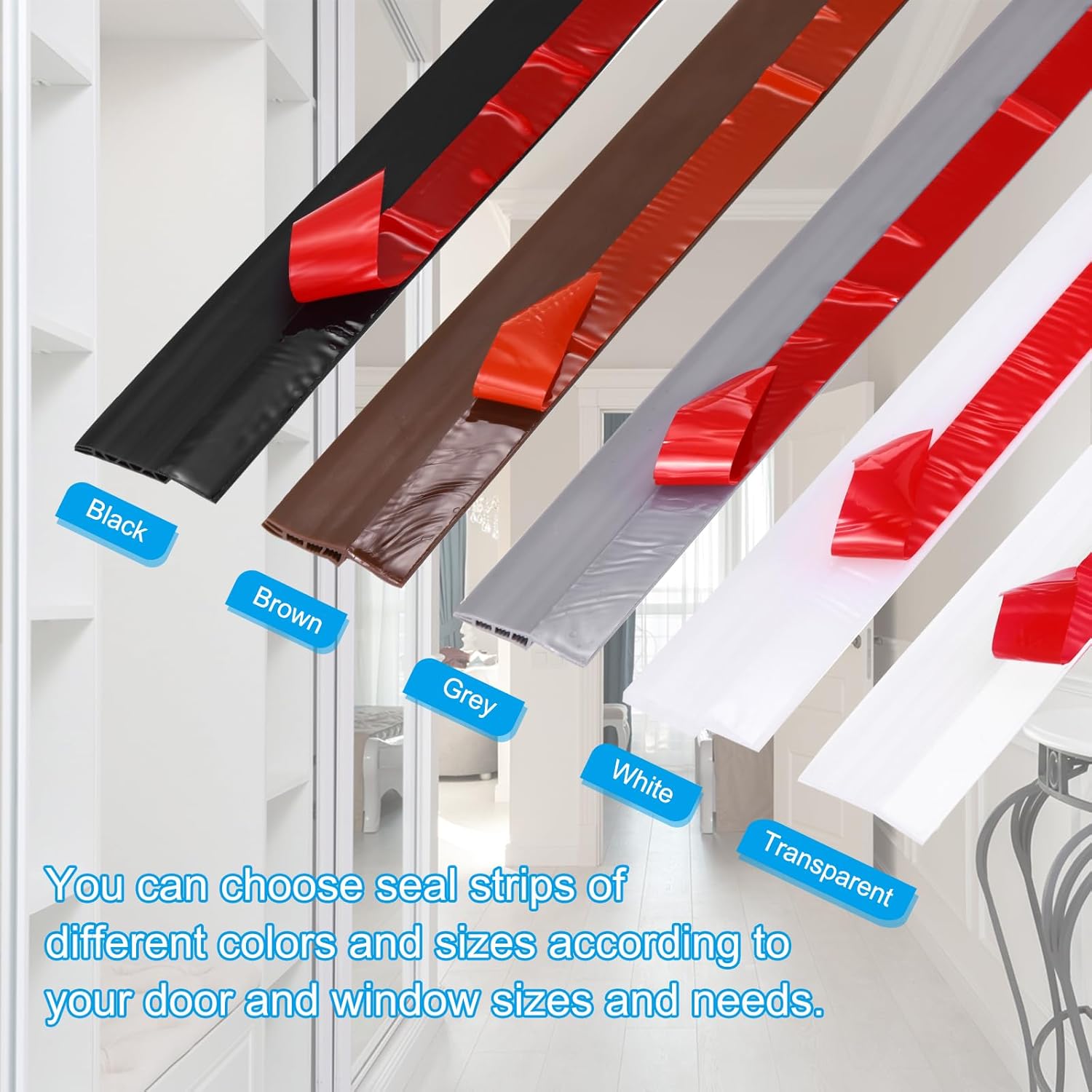 PATIKIL Door Draft Stopper 33FT Gray Silicone Weather Stripping Seal