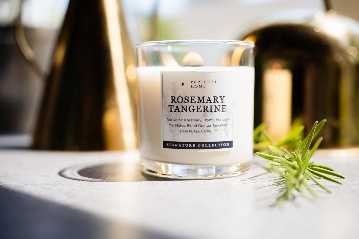 PERIPETI Home Rosemary Tangerine Scented Candle