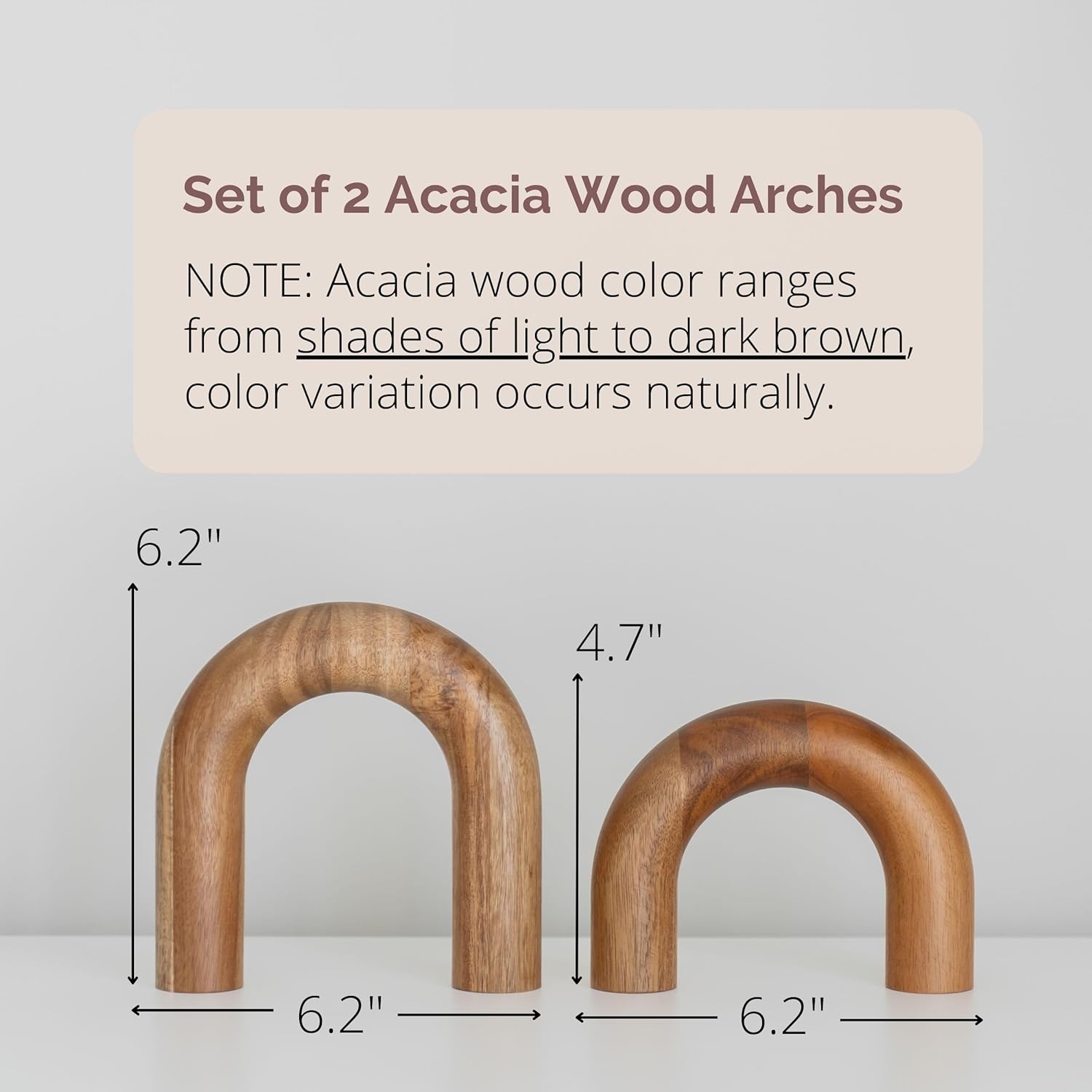 Wood Arch Bookshelf Decor - Modern Home Accent