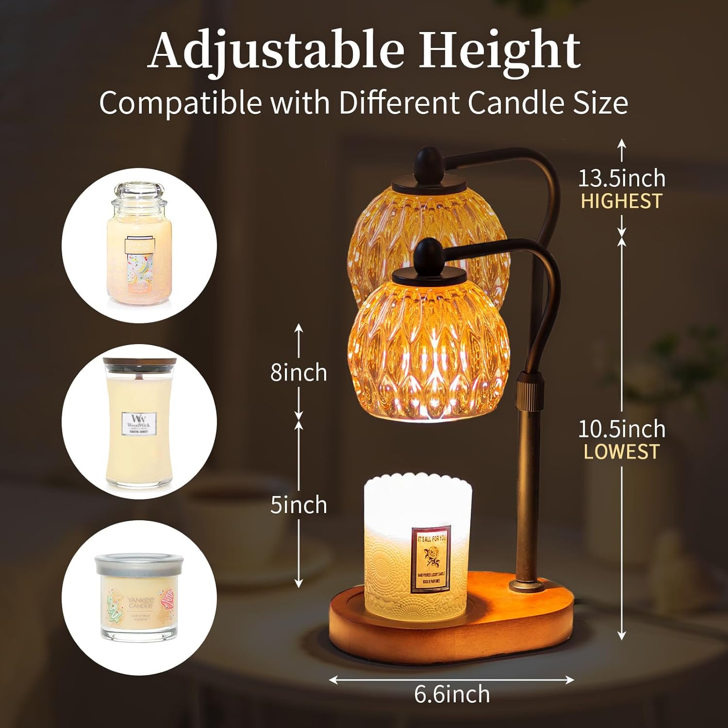 Romadedi Candle Warmer Lamp with Timer