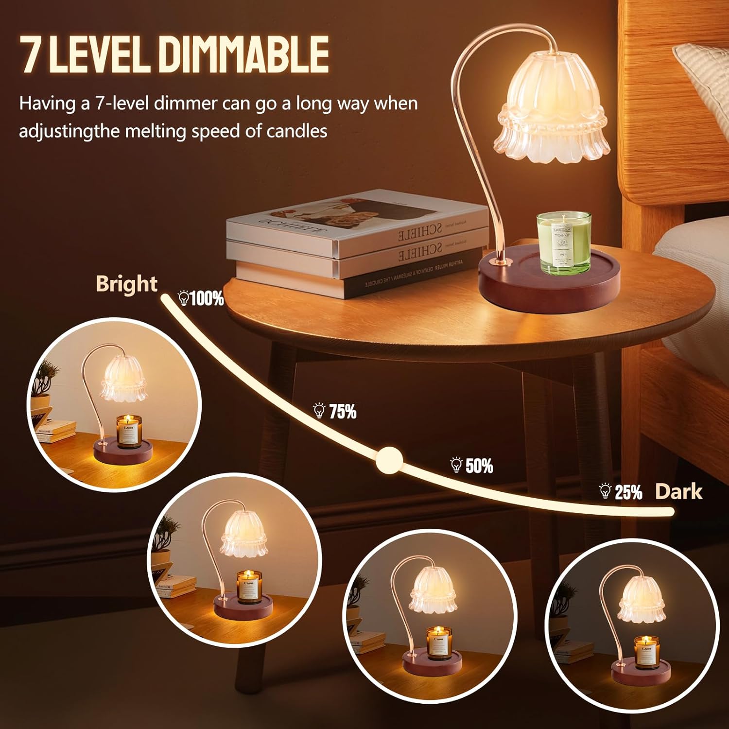 Droyek Candle Warmer Lamp with Dimmer and Timer