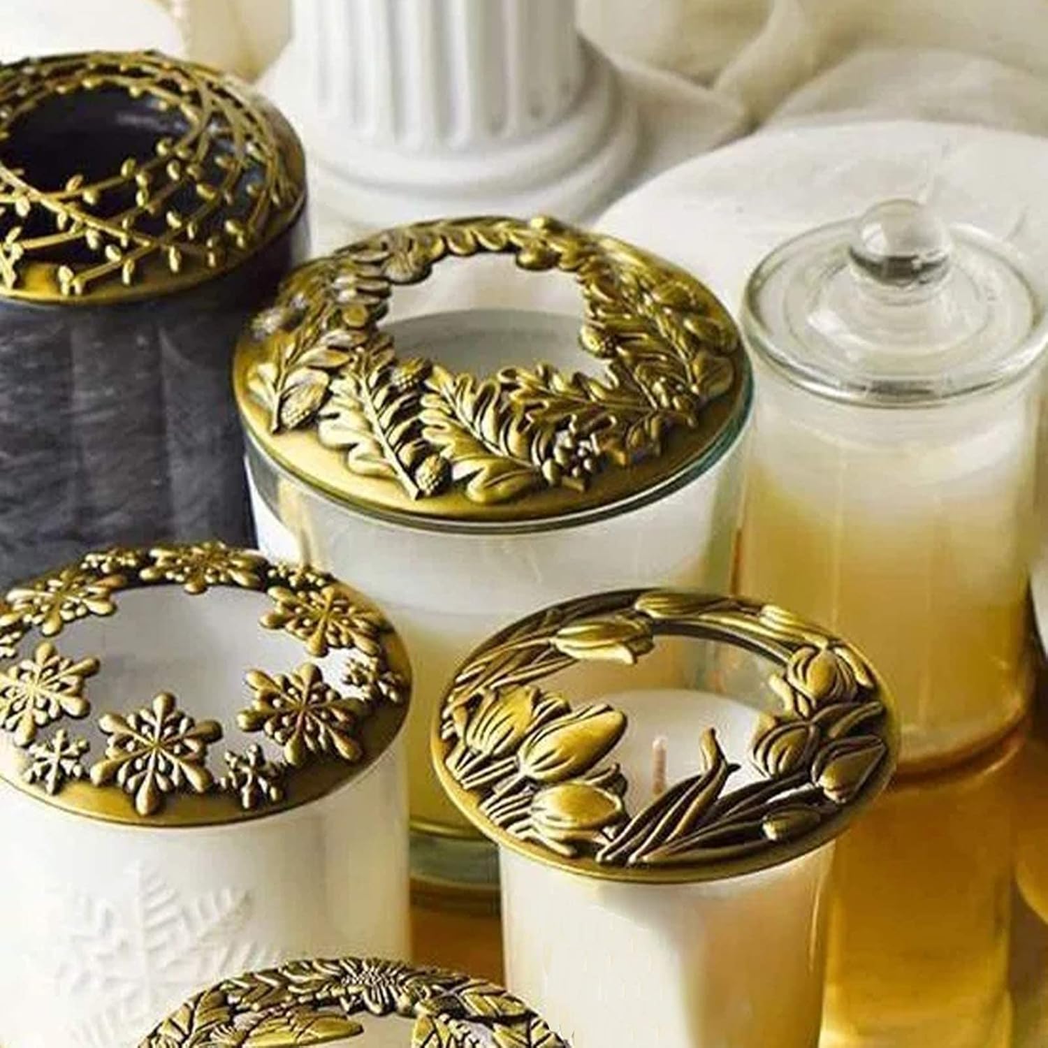 Hion Jar Candle Covers for Even Burn and Scent Distribution