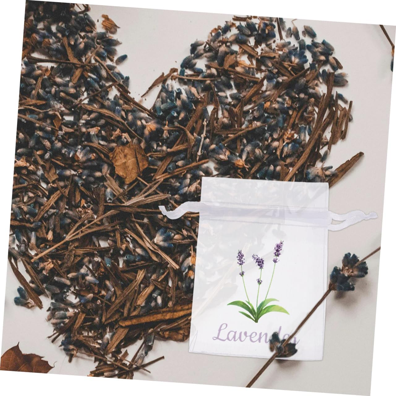 Garneck Lavender Storage Bags 50pcs Drawstring Pouches for Fragrance Tea Loose Items