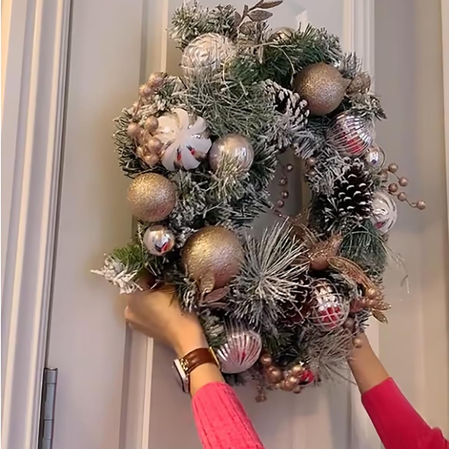 Heavy Duty Suction Cup Wreath Hanger 15 Lbs for Glass Door