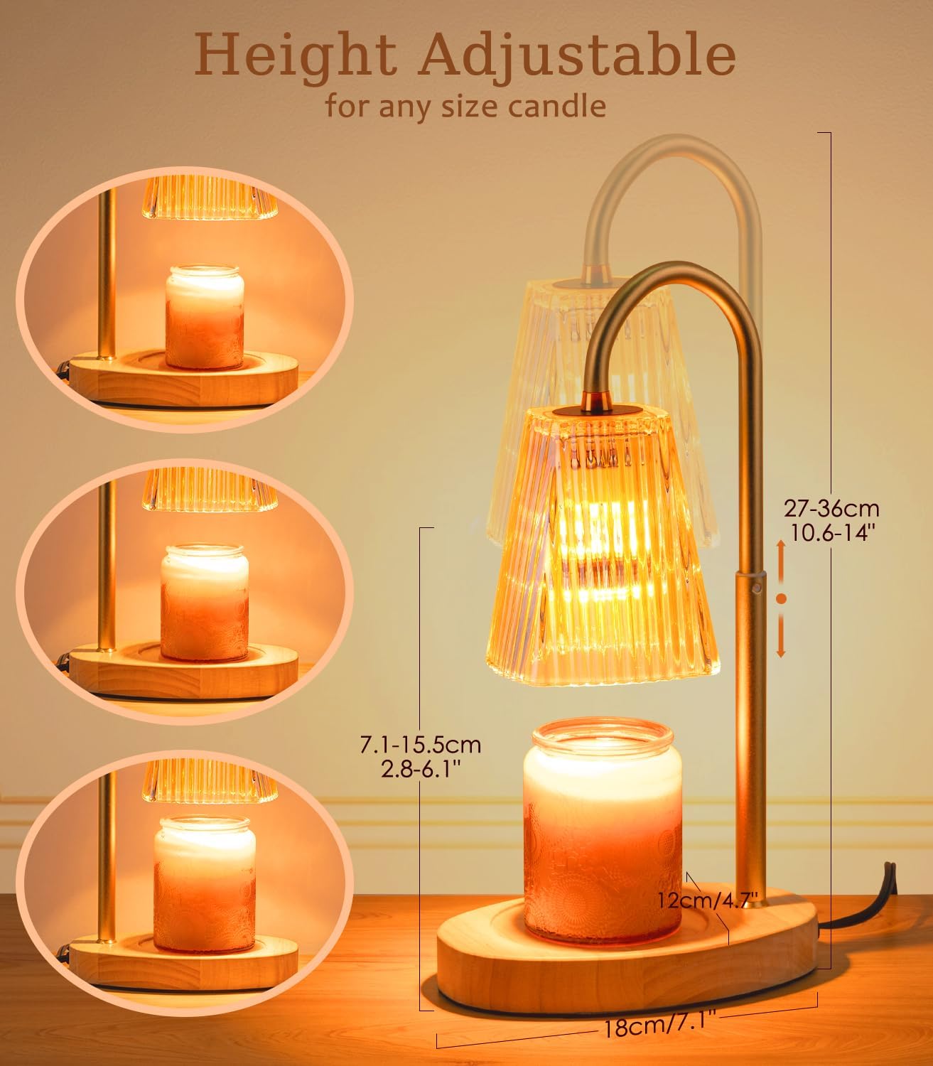 Elegant Candle Warmer Lamp with Timer