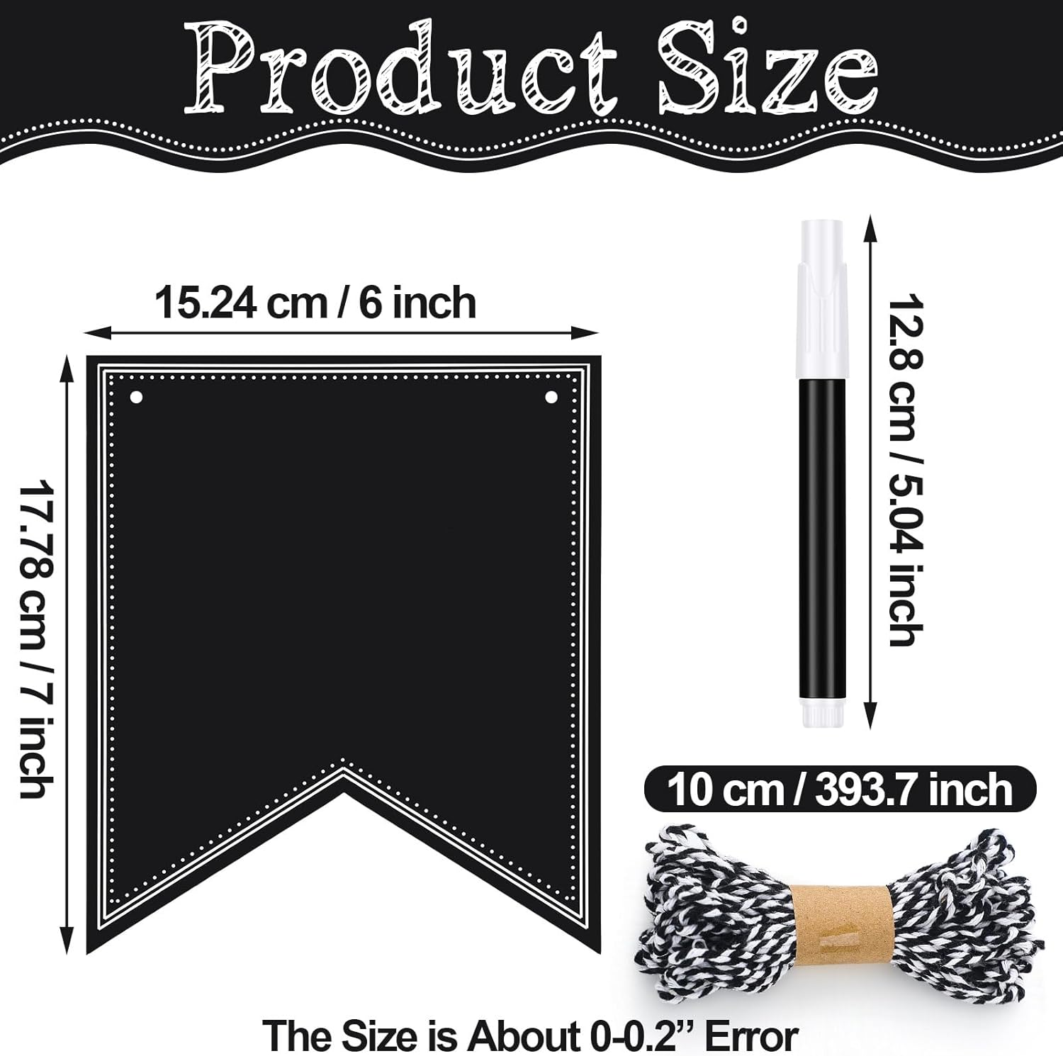 TaoBary 41 Pcs Chalkboard Pennant Banner Set for Events