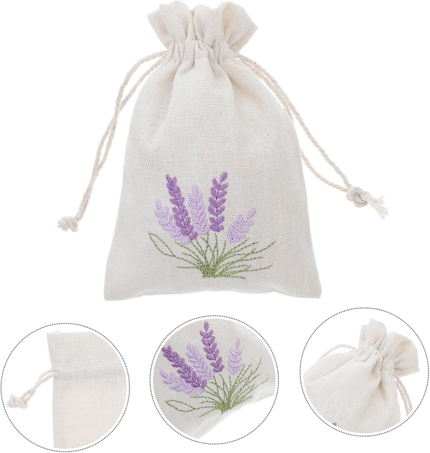 Gatuida 10 Pack Empty Drawstring Sachet Bags Lavender Decorative Packaging Holders