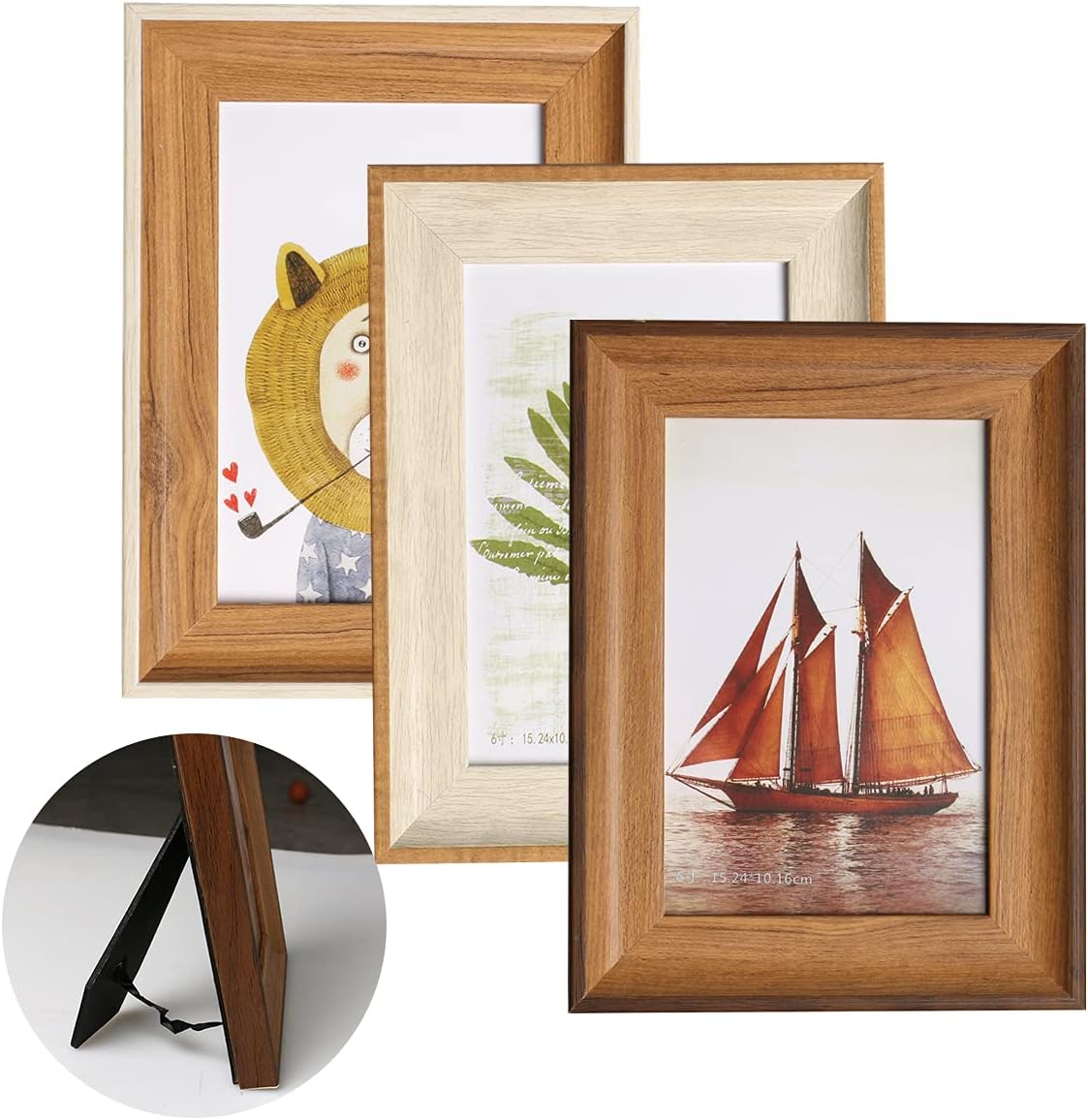 Big Role 4x6 Picture Frame Set with Easel Stand