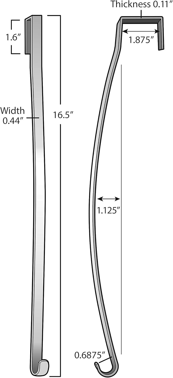 Haute Decor HighProfile Curved Wreath Hanger - Brushed Nickel