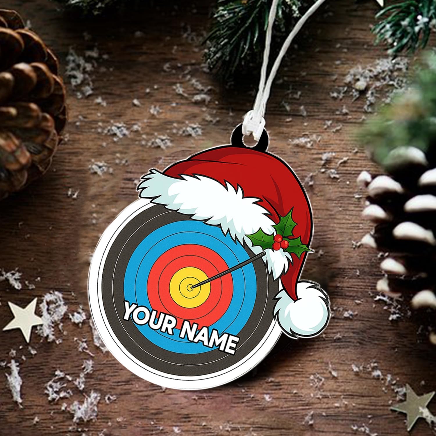 Personalized Archery Christmas Ornament - Custom Snow Globe Acrylic Decoration for Bowhunters and Hunters