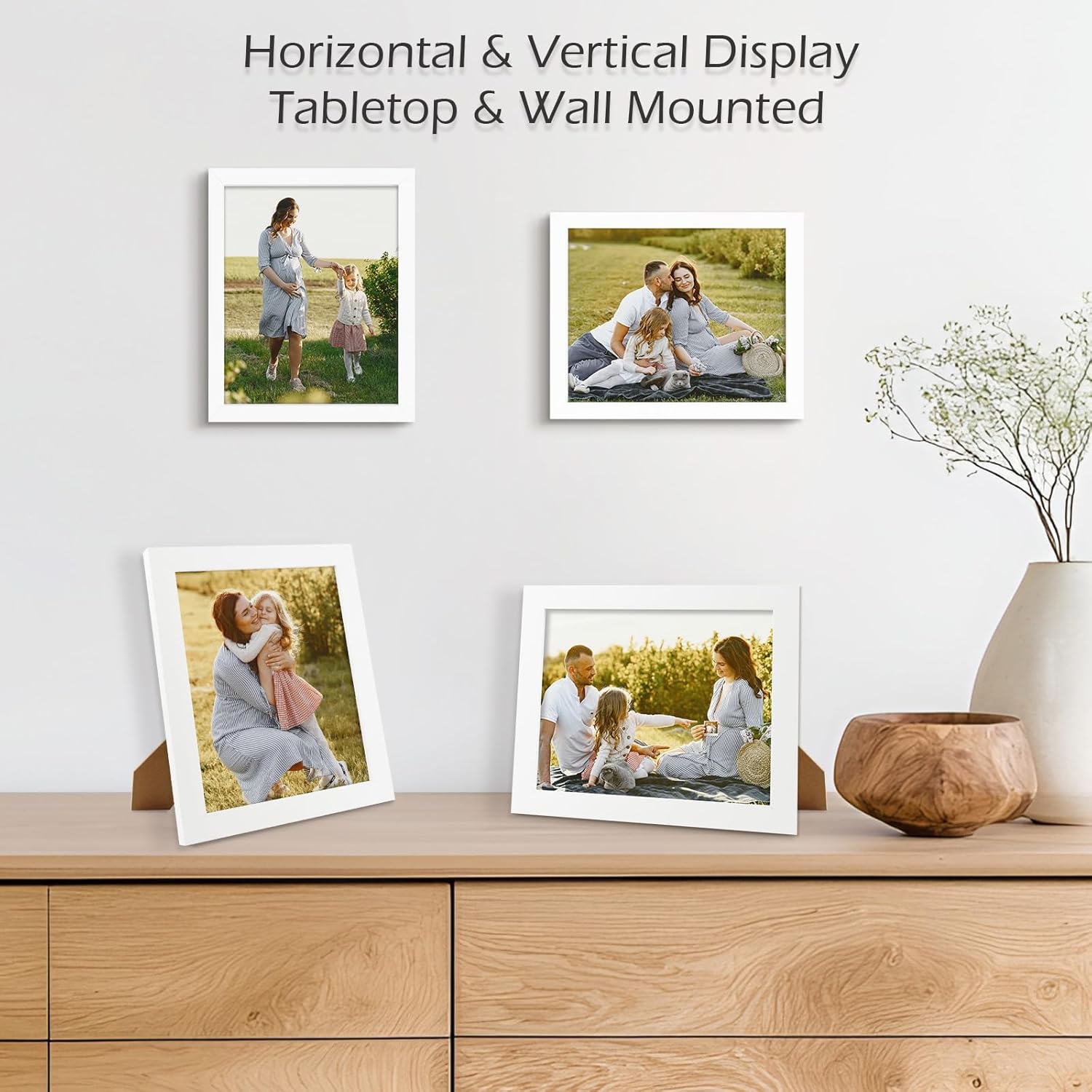 Golden State Art 8x10 White Photo Frame Set of 10