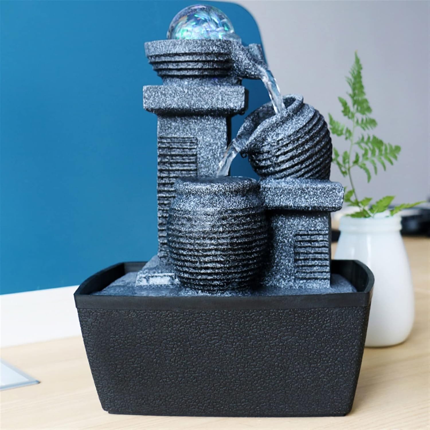 WAOCEO Tabletop Fountain Decorative Office Fountain