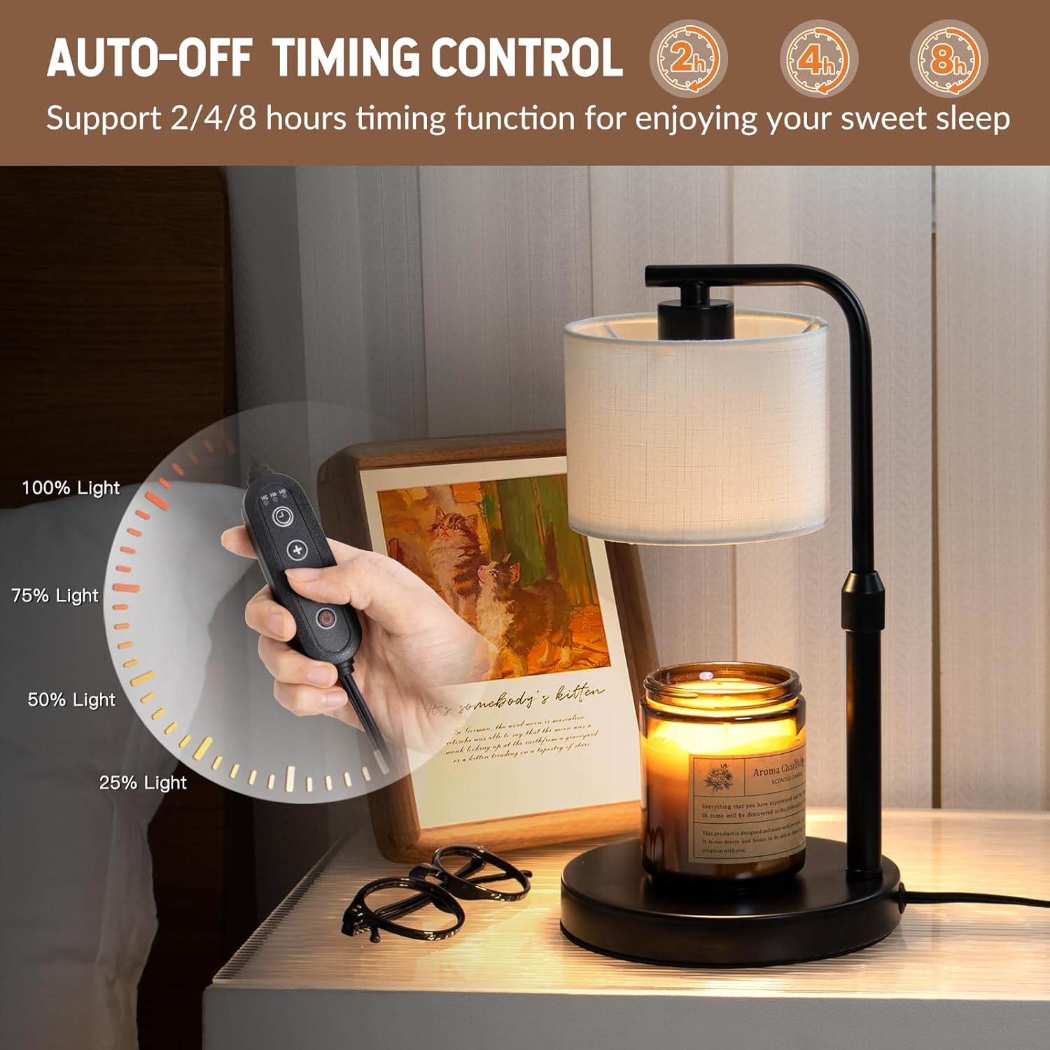 Dexnump Candle Warmer Lamp with Timer and Dimmer