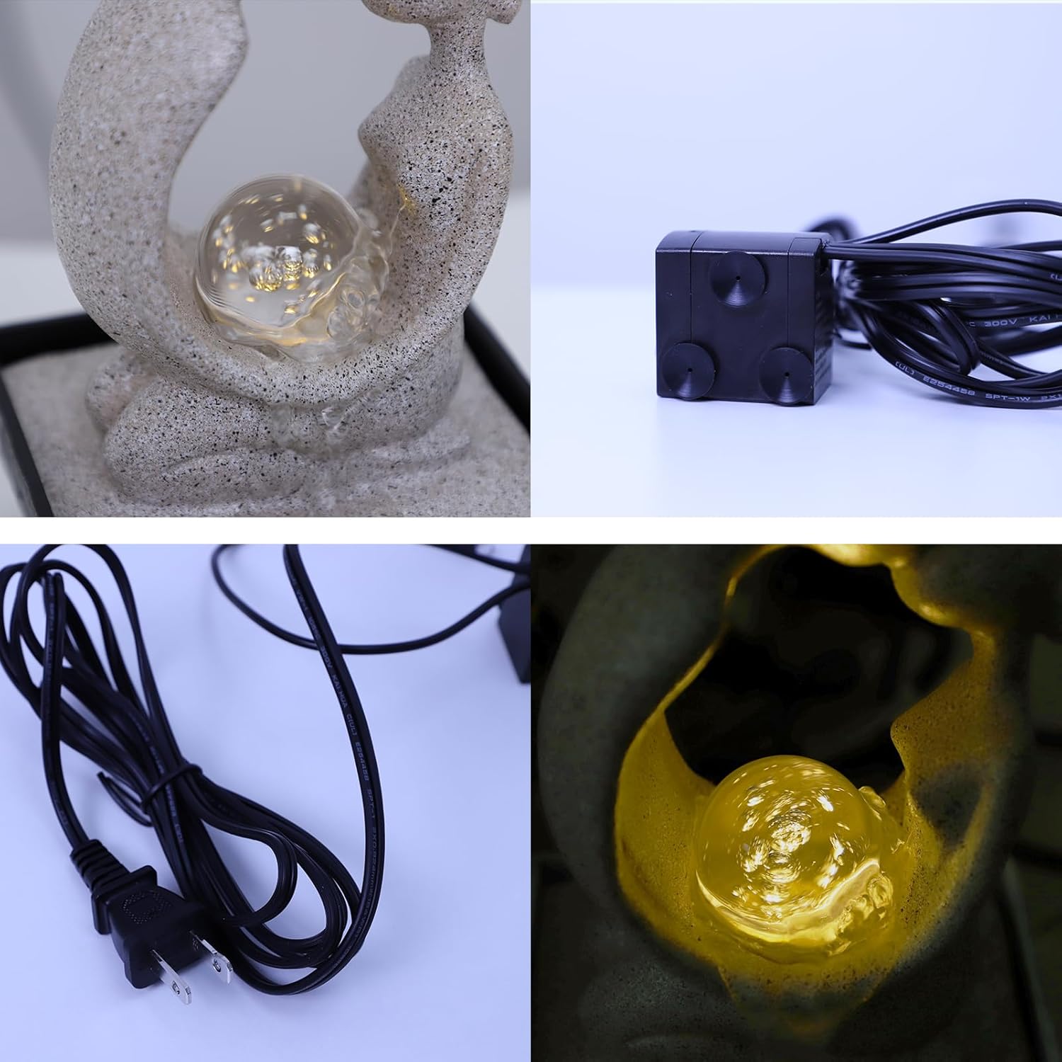 Ferrisland Indoor Tabletop Fountain with LED Lights