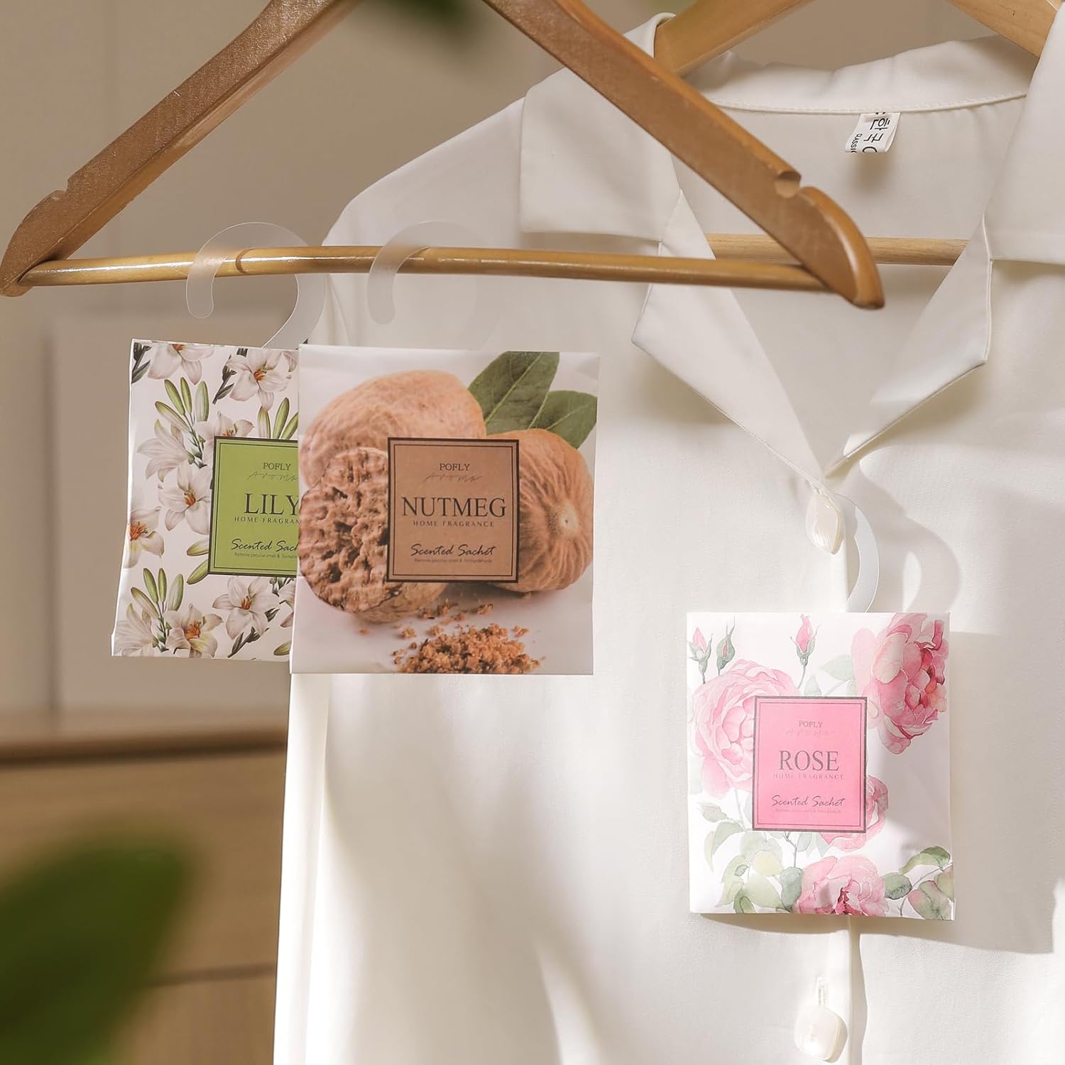 12 Pack Nutmeg Scented Sachets for Home Freshness