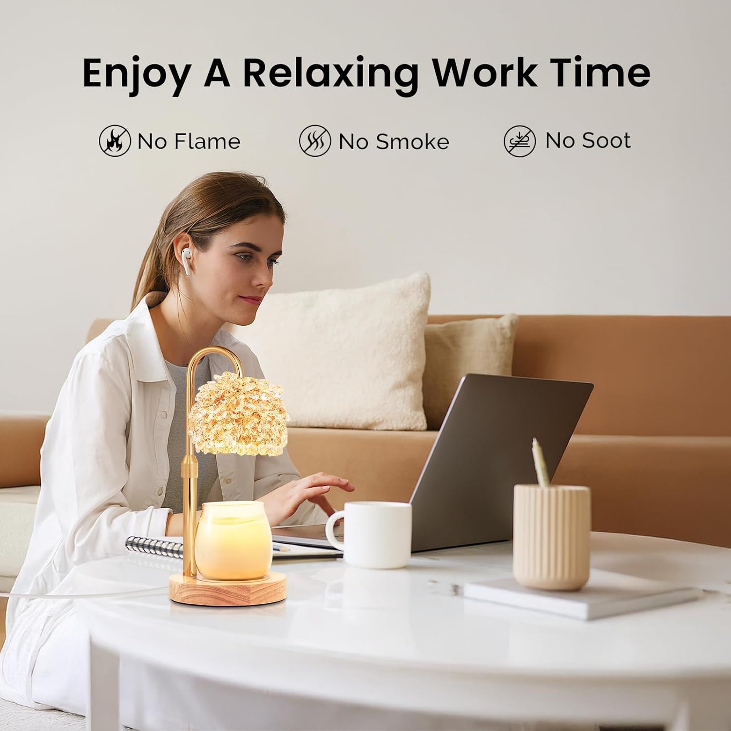 LOFTEK Candle Warmer Lamp with Timer and Adjustable Height