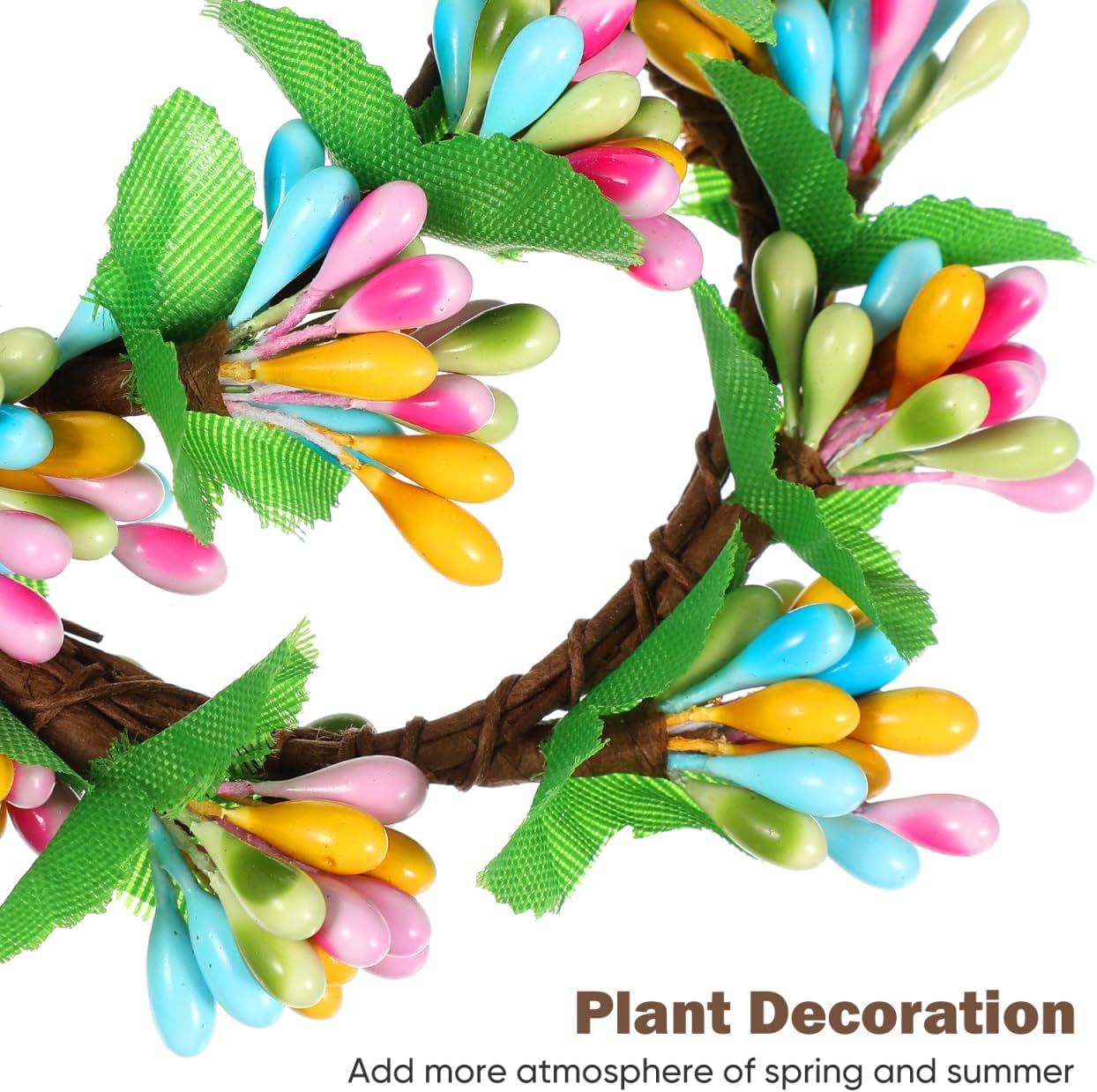 IMIKEYA 4PCS Easter Wreath Candle Holder