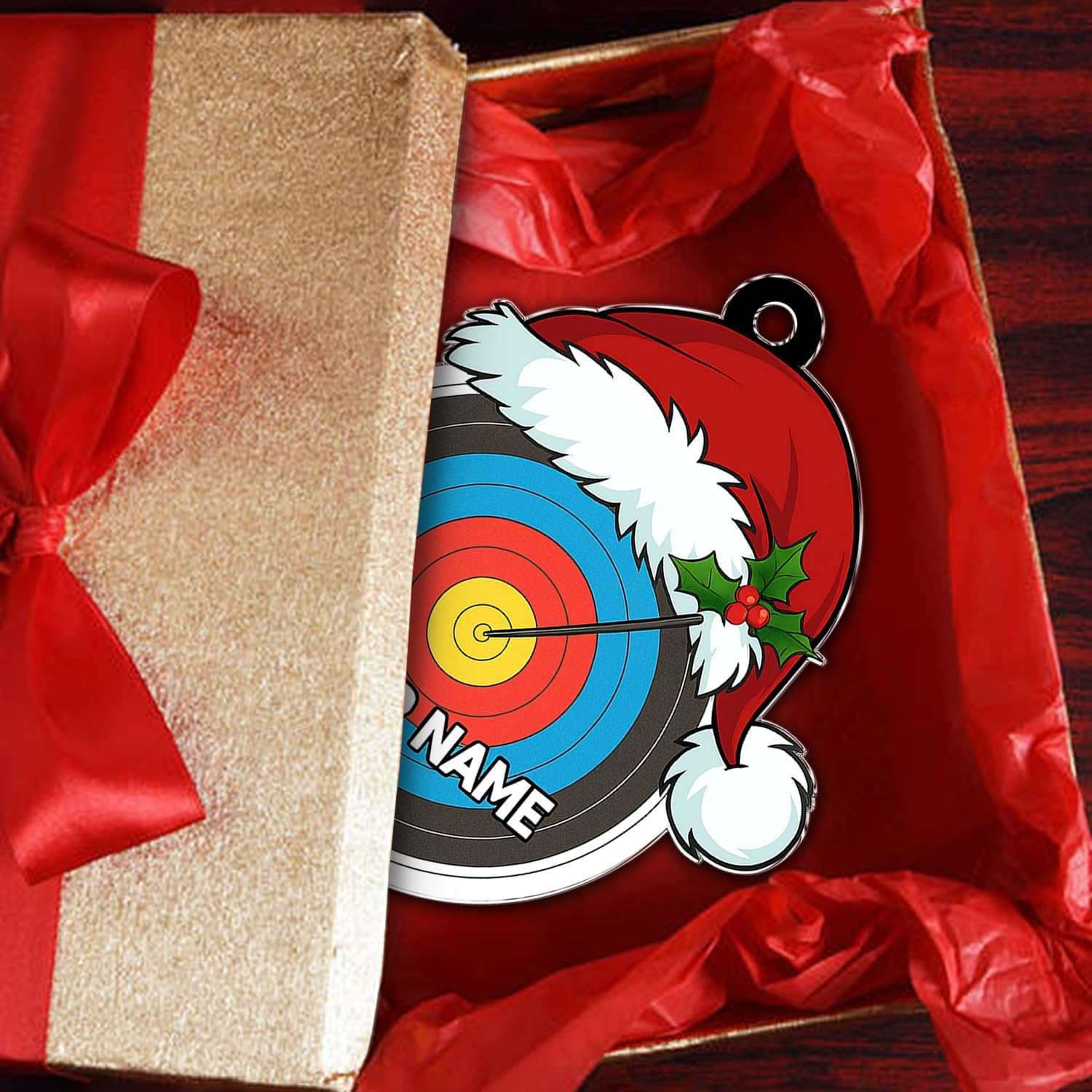 Personalized Archery Christmas Ornament - Custom Snow Globe Acrylic Decoration for Bowhunters and Hunters