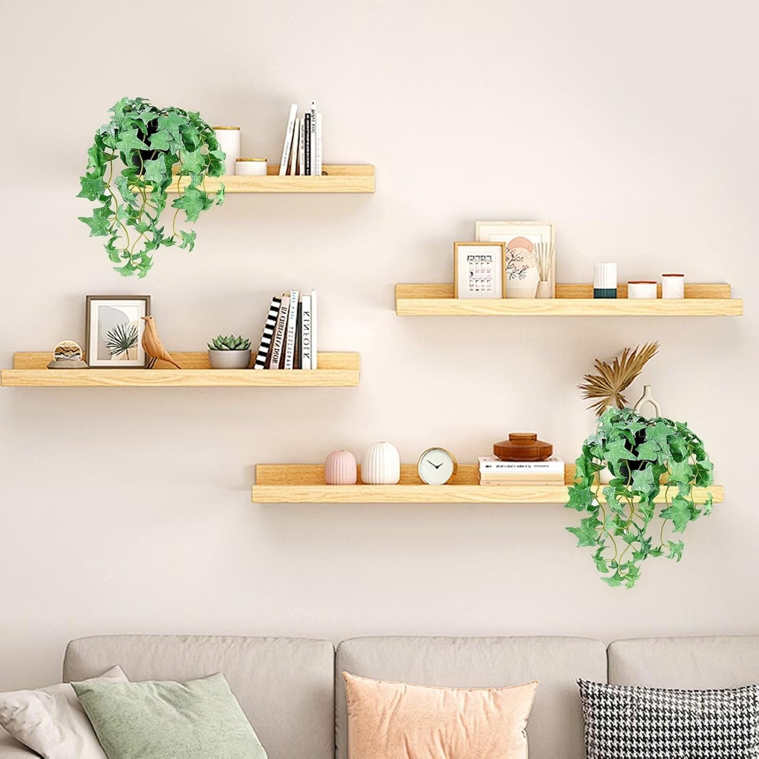 Real Touch Artificial Hanging Plants with Pot for Home Office Decor