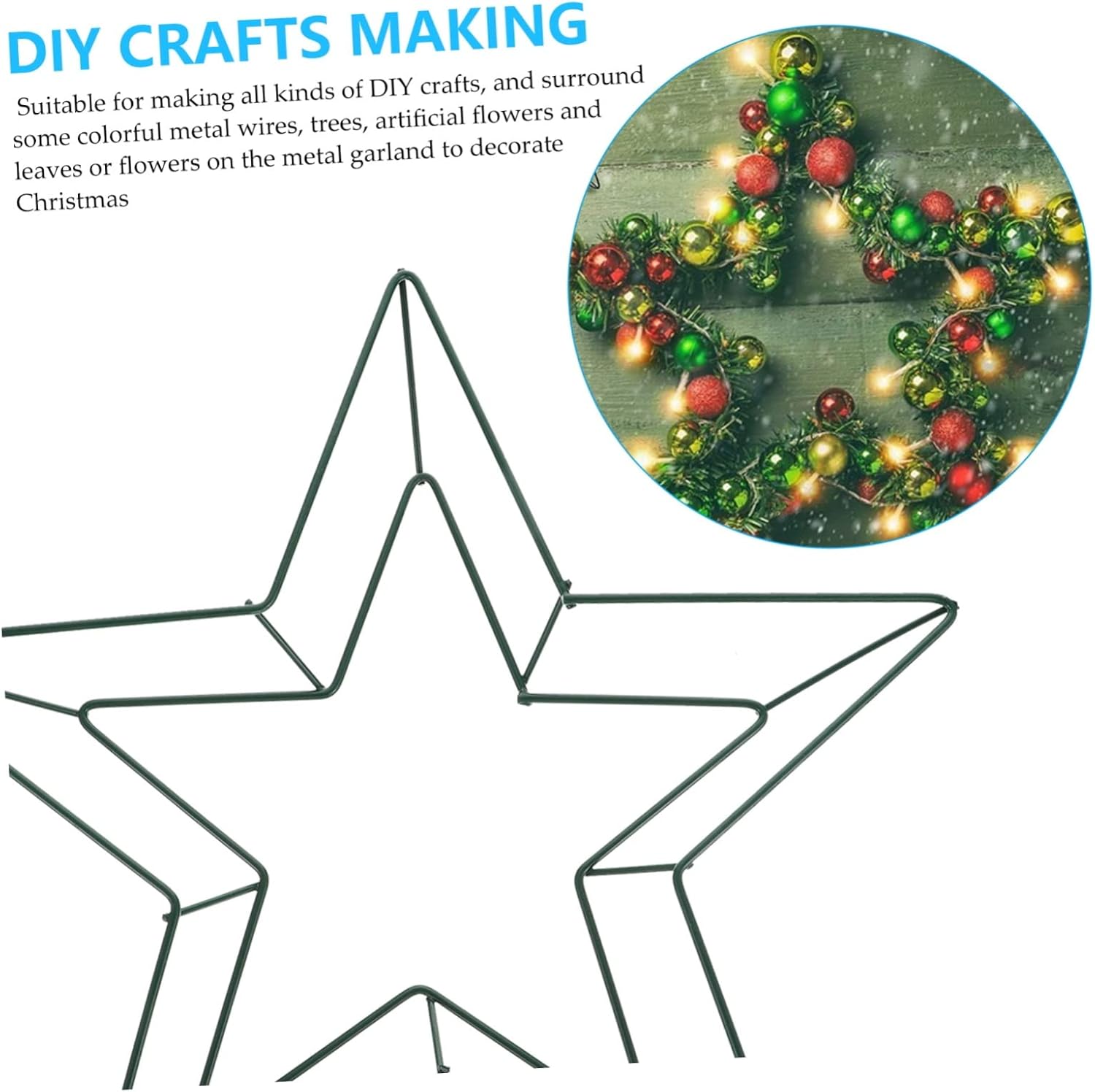 2pcs Floral Wreath Frame Metal Hangers for DIY Decor and Wall Art