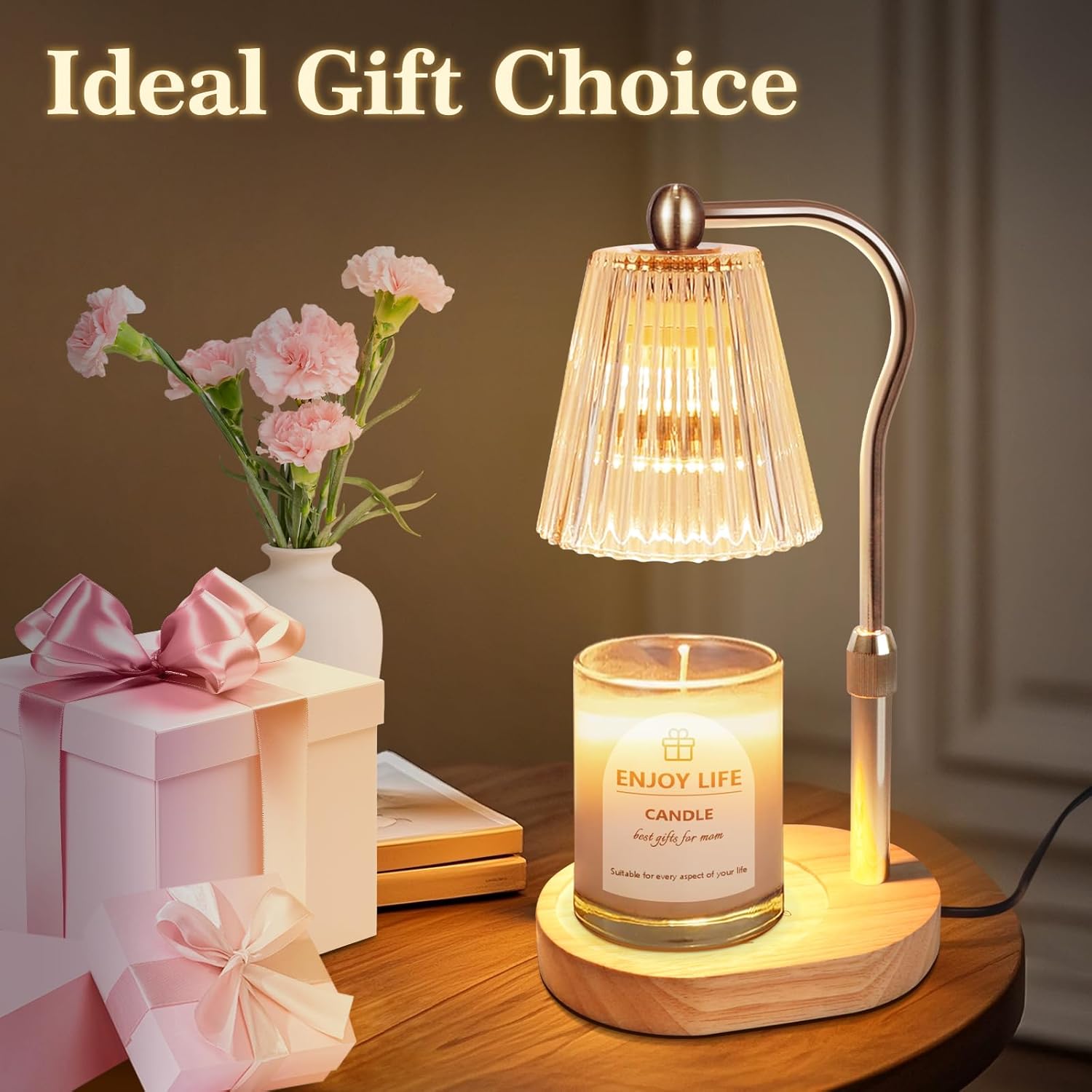 seenlast Candle Warmer Lamp with Timer and Dimmer