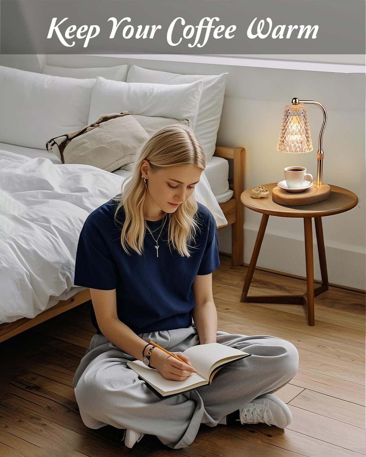 Candle Warmer Lamp with Timer and Dimmer Adjustable Height Scented Aroma Diffuser Home Decor