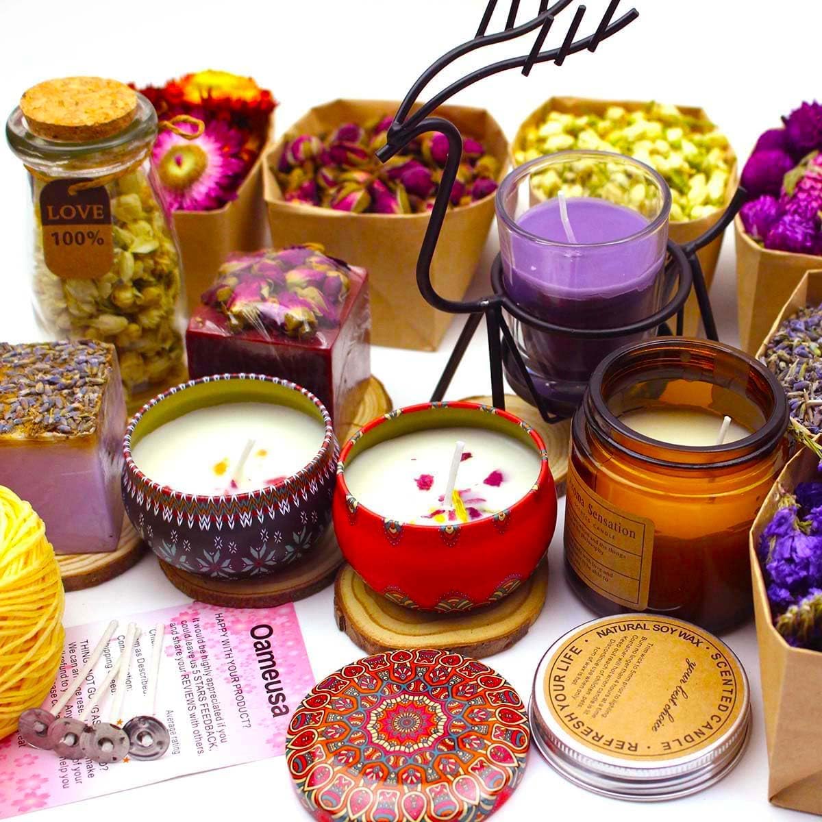 50 Pieces Dried Flower Set for Crafts and Decor