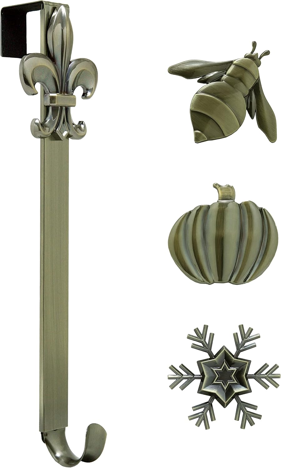 Haute Decor Adjustable Wreath Hanger with 4 Icons