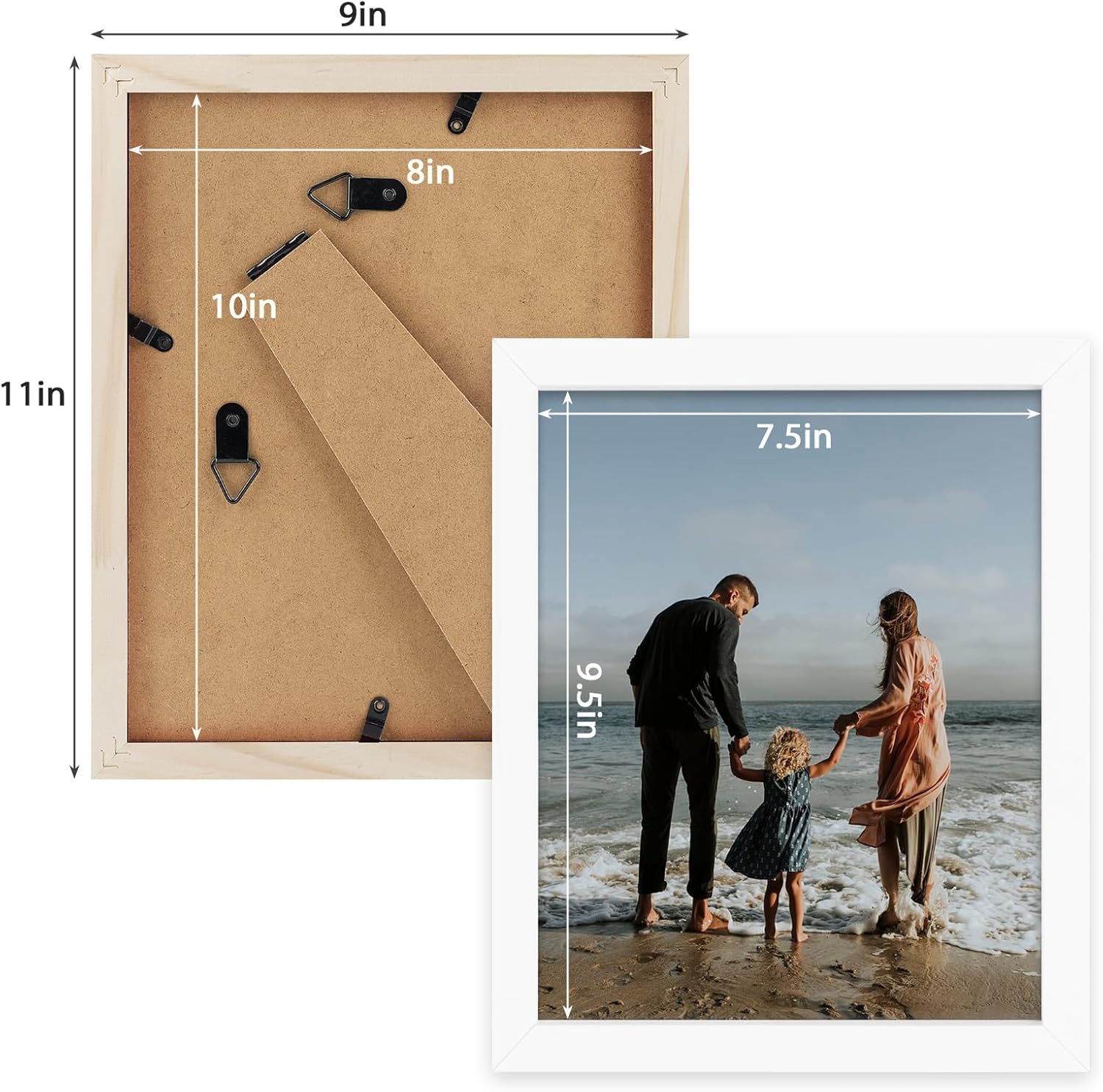 Golden State Art 8x10 White Photo Frame Set of 10